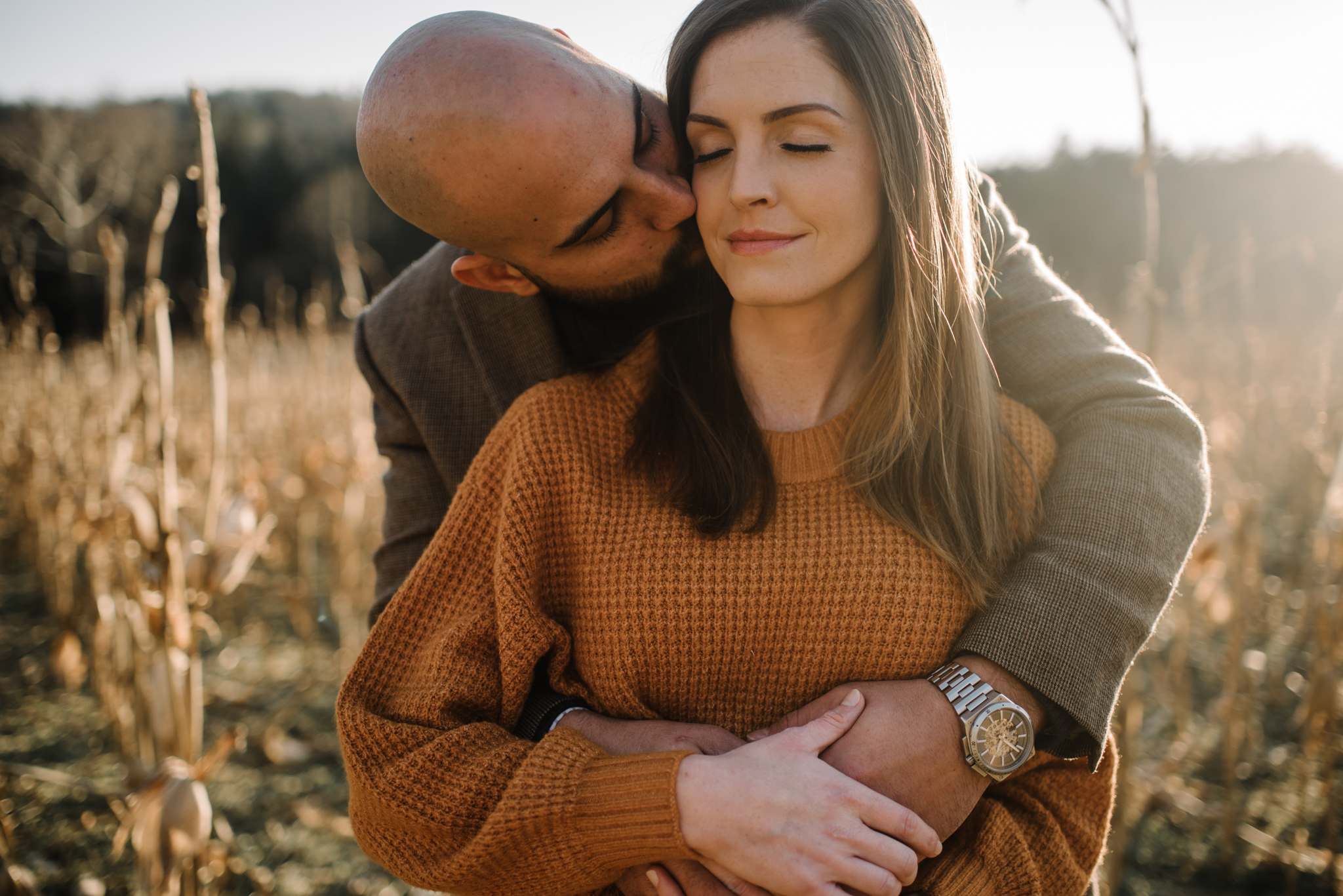 Emily and Hoyle - Shenandoah Valley Engagement Session - Winter Sunset - Downtown Old Movie Theater - Back yard Virginia Farm Wedding_7.JPG