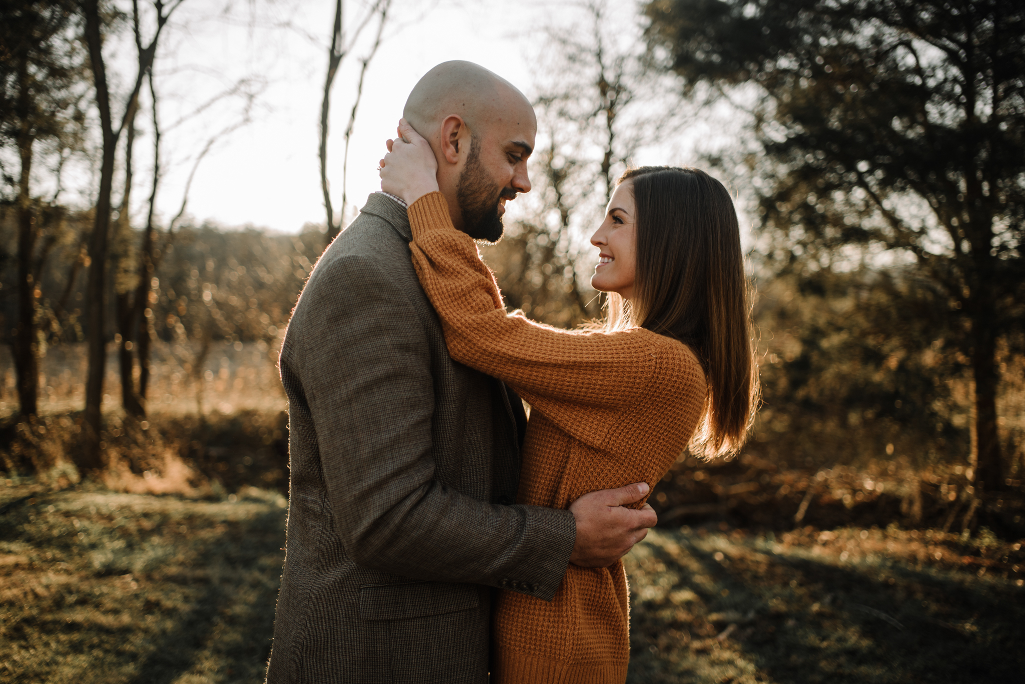 Emily and Hoyle - Shenandoah Valley Engagement Session - Winter Sunset - Downtown Old Movie Theater - Back yard Virginia Farm Wedding_11.JPG