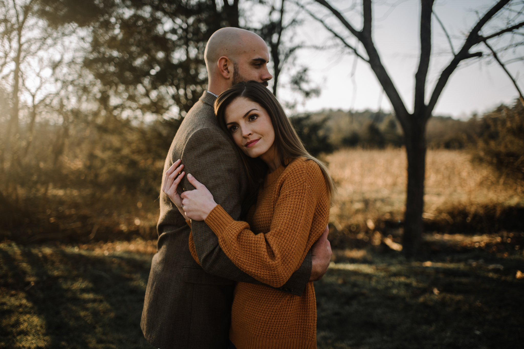 Emily and Hoyle - Shenandoah Valley Engagement Session - Winter Sunset - Downtown Old Movie Theater - Back yard Virginia Farm Wedding_14.JPG