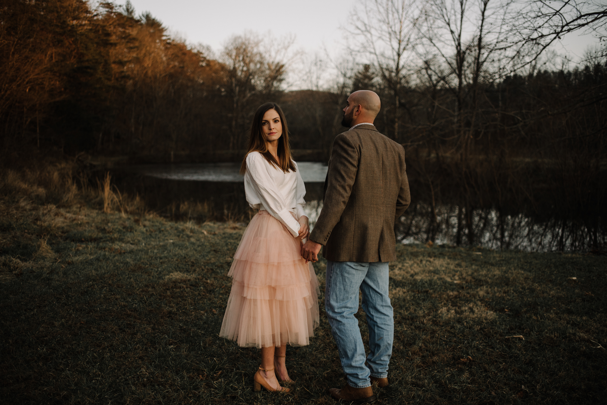 Emily and Hoyle - Shenandoah Valley Engagement Session - Winter Sunset - Downtown Old Movie Theater - Back yard Virginia Farm Wedding_28.JPG