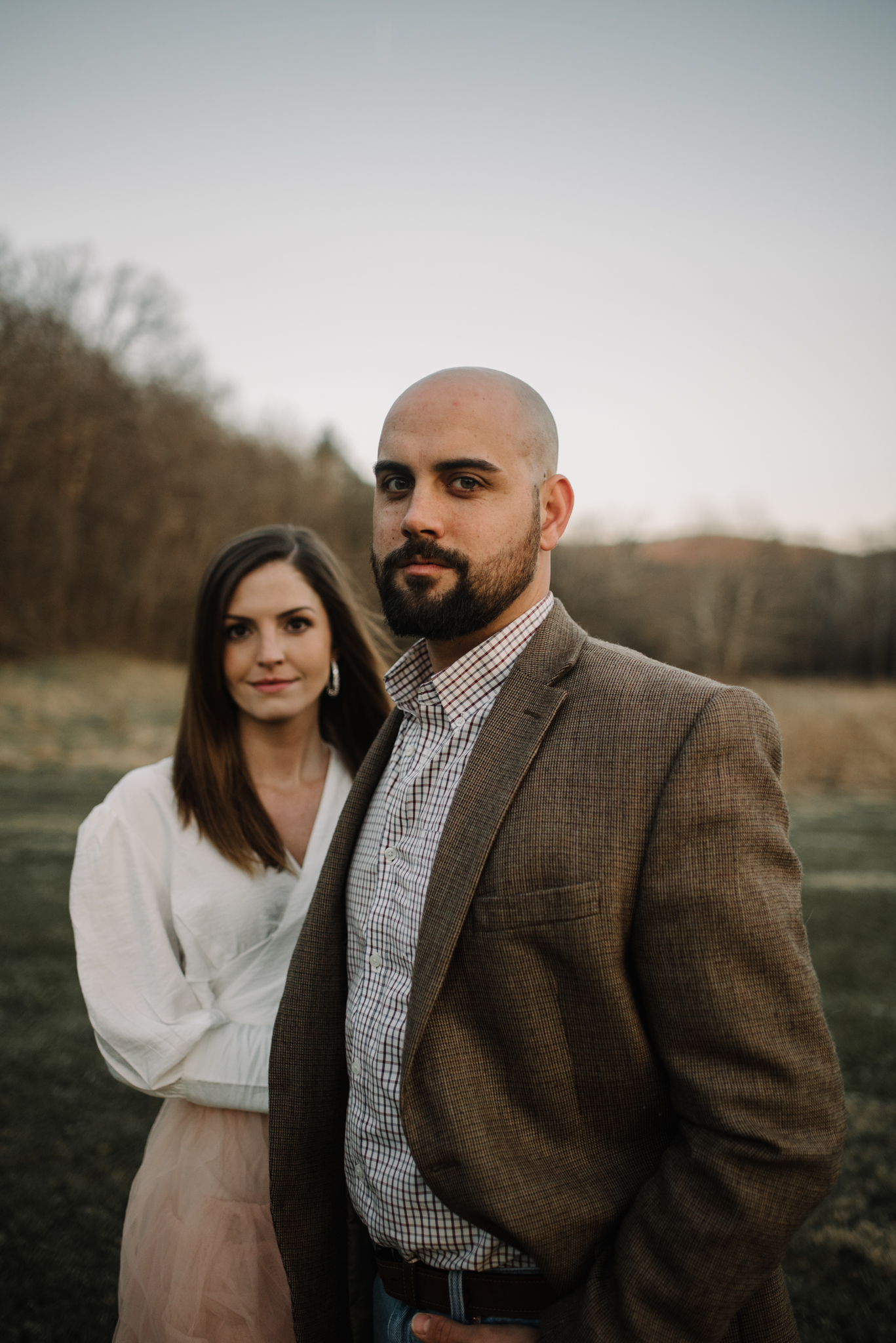 Emily and Hoyle - Shenandoah Valley Engagement Session - Winter Sunset - Downtown Old Movie Theater - Back yard Virginia Farm Wedding_38.JPG