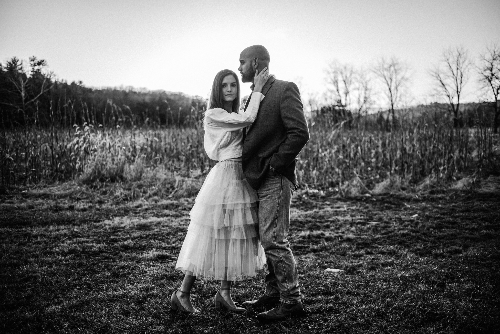 Emily and Hoyle - Shenandoah Valley Engagement Session - Winter Sunset - Downtown Old Movie Theater - Back yard Virginia Farm Wedding_41.JPG