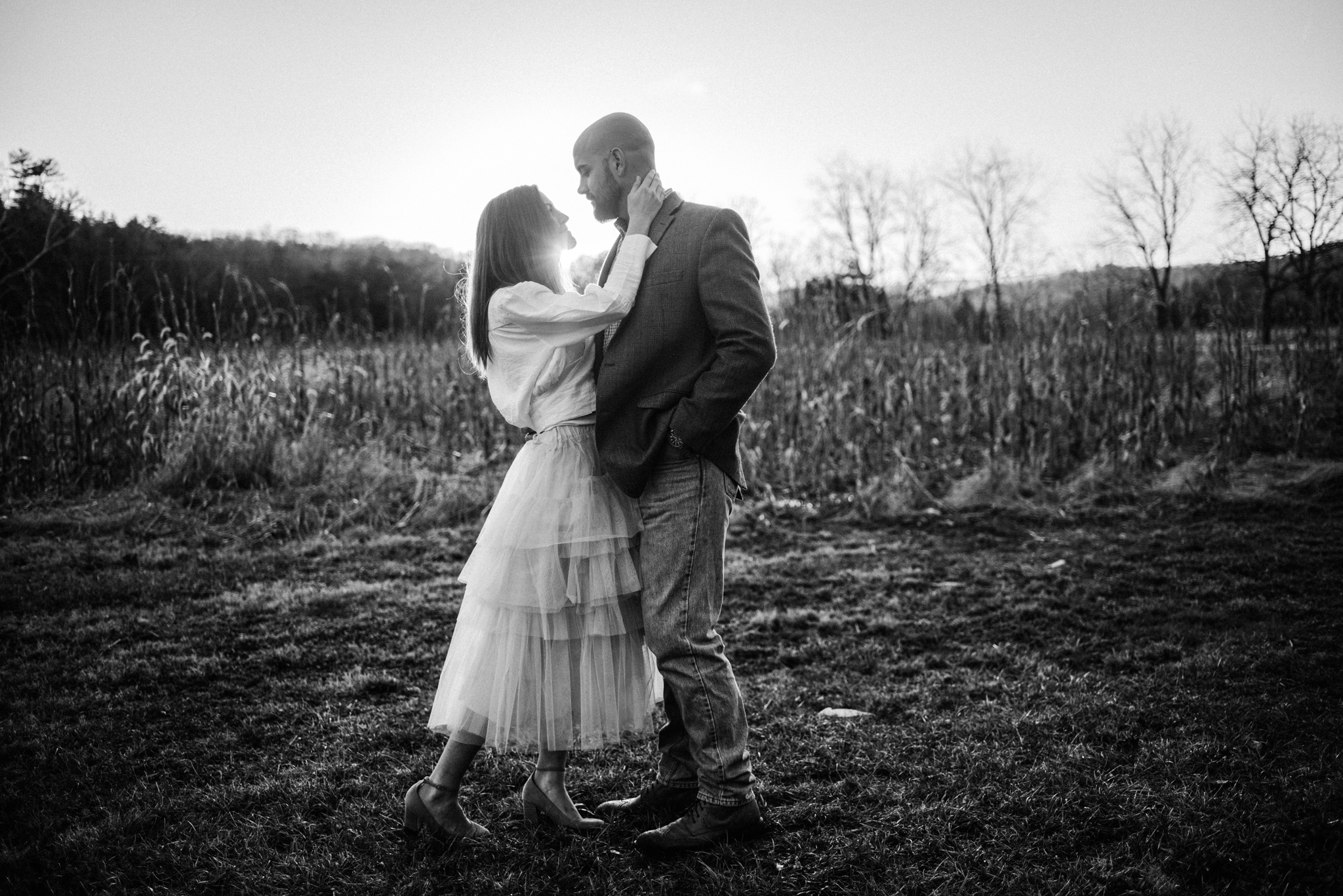 Emily and Hoyle - Shenandoah Valley Engagement Session - Winter Sunset - Downtown Old Movie Theater - Back yard Virginia Farm Wedding_42.JPG