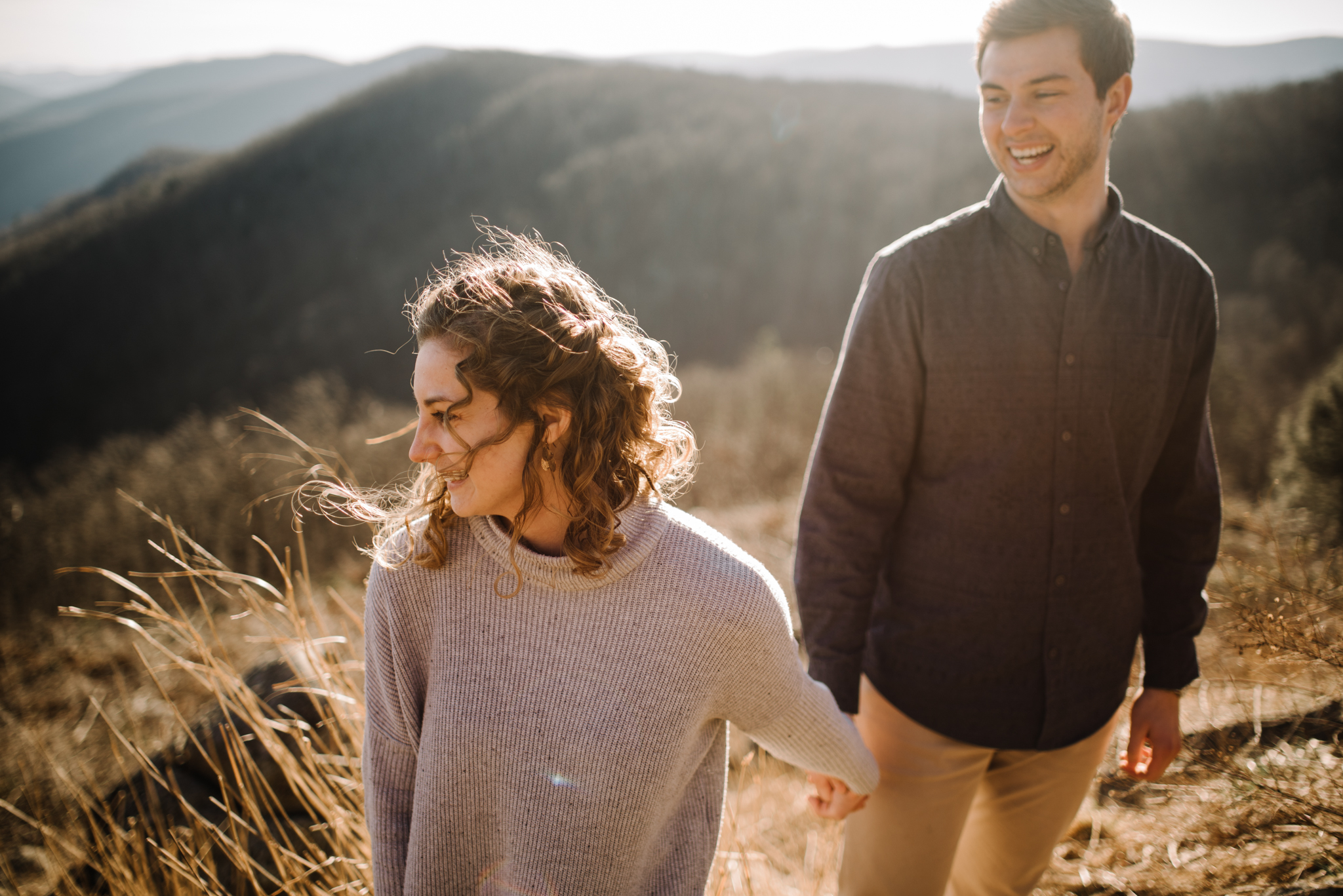 Alli and Mitchell - Shenandoah National Park Adventure Winter Engagement Session on Skyline Drive - White Sails Creative Elopement Photography_23.JPG