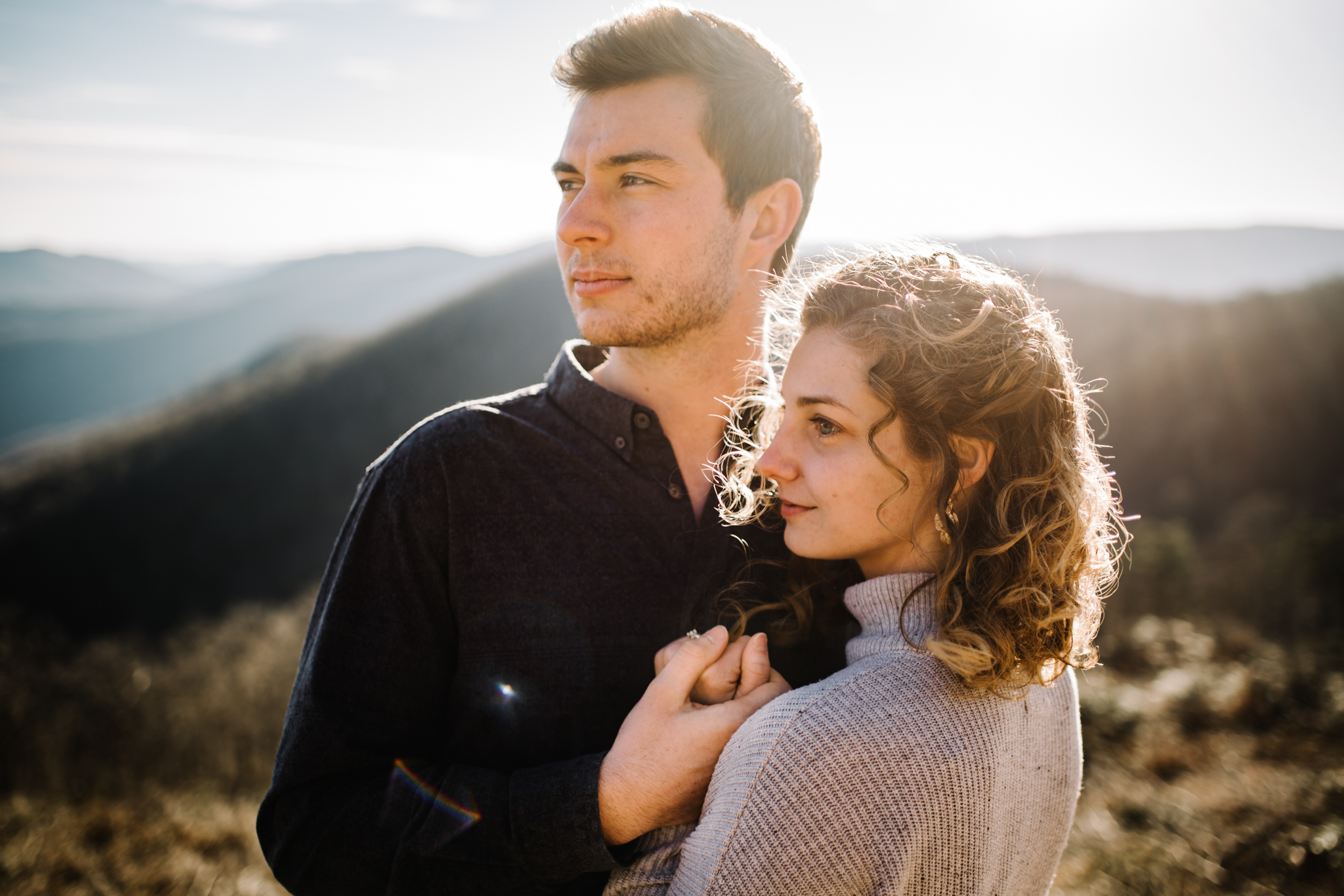 Alli and Mitchell - Shenandoah National Park Adventure Winter Engagement Session on Skyline Drive - White Sails Creative Elopement Photography_27.JPG