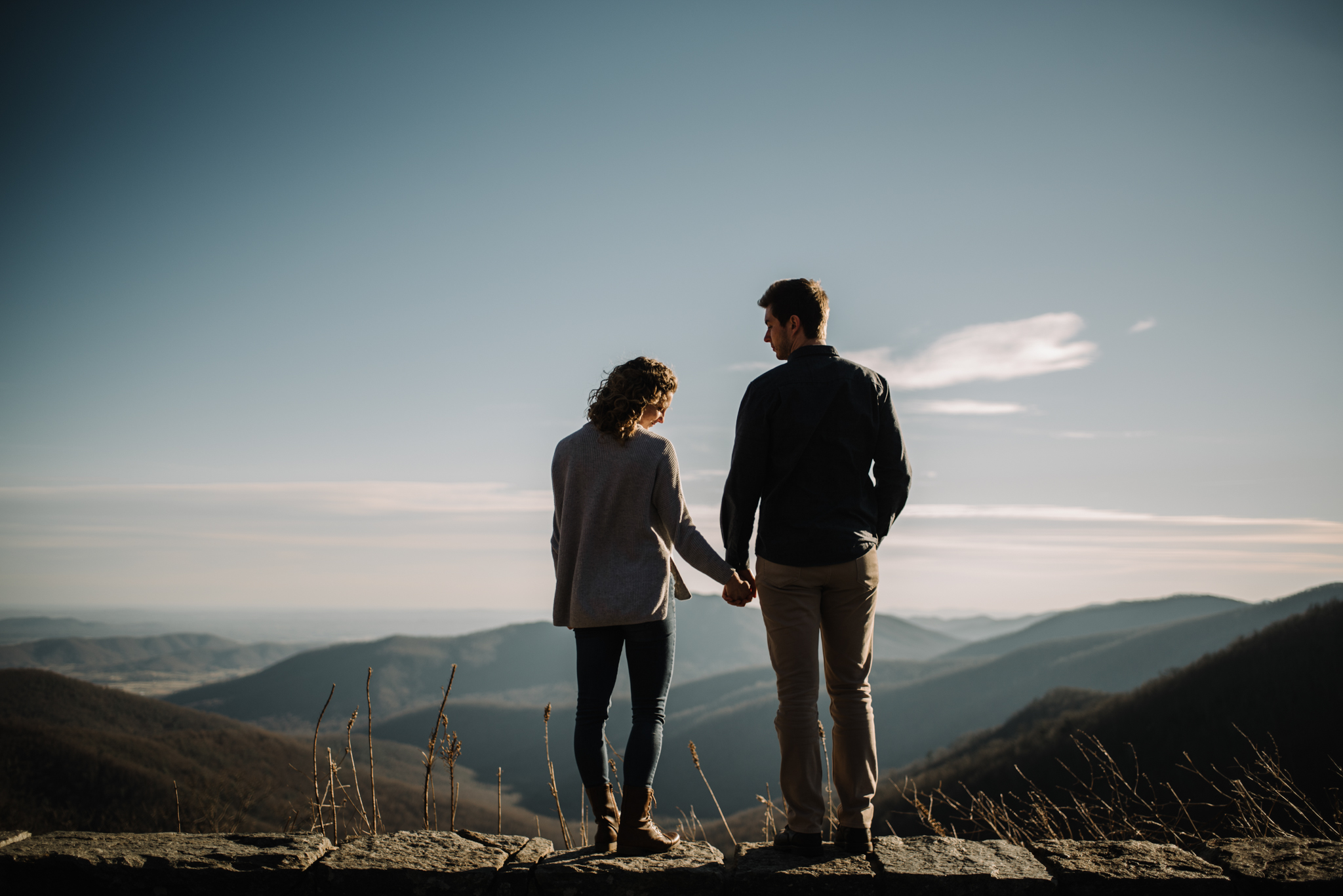 Alli and Mitchell - Shenandoah National Park Adventure Winter Engagement Session on Skyline Drive - White Sails Creative Elopement Photography_28.JPG