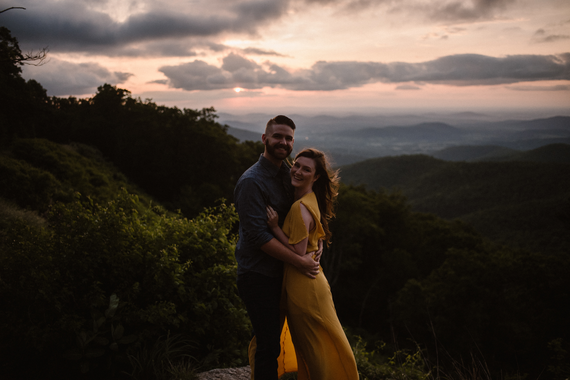 Camryn and Larry Sunrise Engagement Session in Shenandoah National Park - Things to Do in Luray Virginia - Adventurous Couple Photo Shoot White Sails Creative_1.jpg