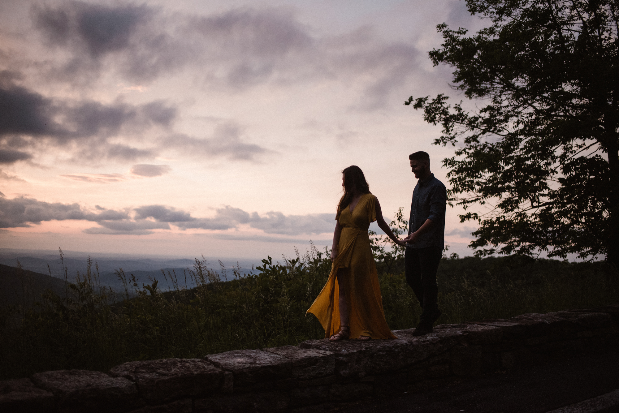 Camryn and Larry Sunrise Engagement Session in Shenandoah National Park - Things to Do in Luray Virginia - Adventurous Couple Photo Shoot White Sails Creative.jpg