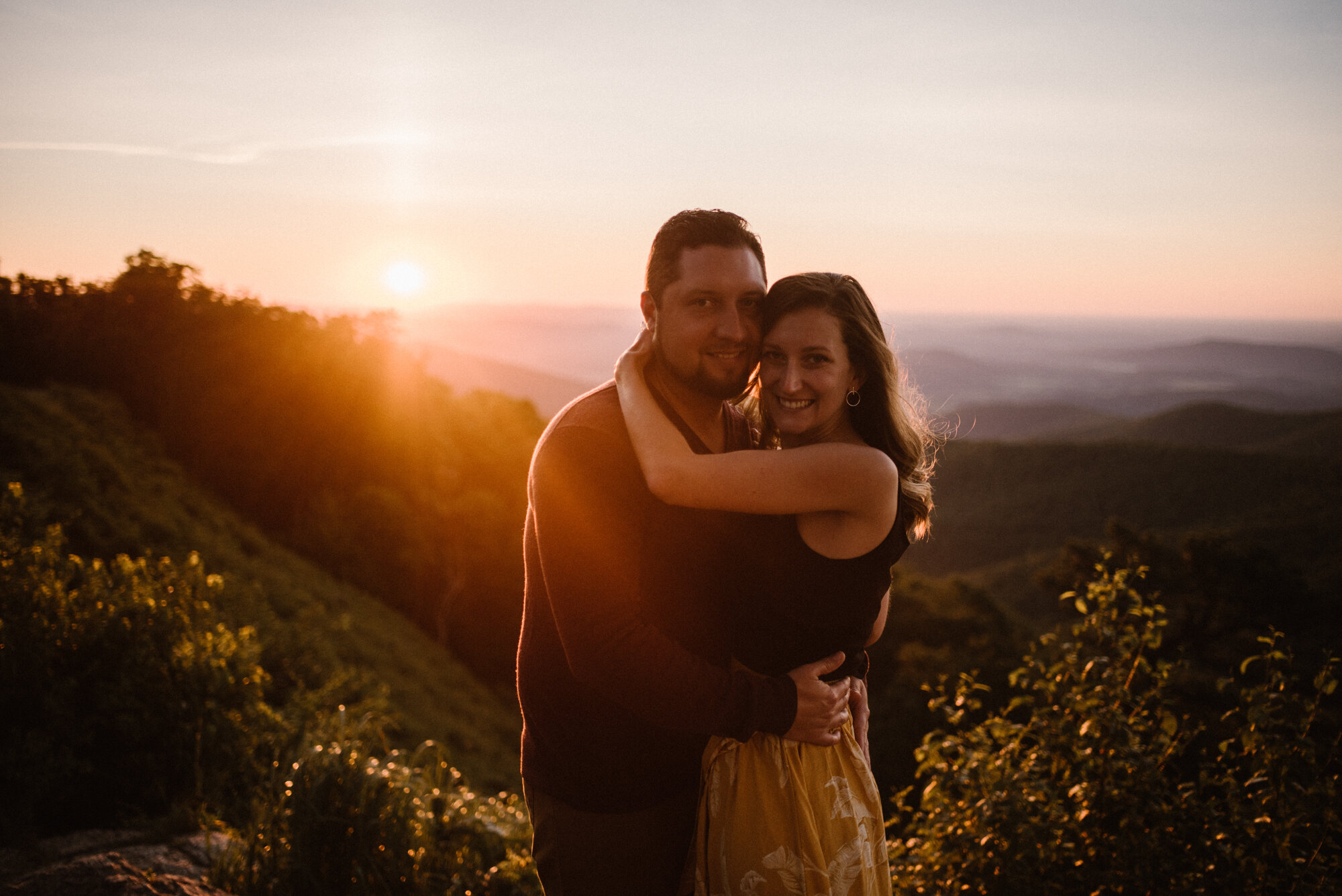 Shenandoah National Park Engagement Session - Sunrise Mountain Couple Photo Shoot - Blue Ridge Mountain Photo Shoot - Shenandoah National Park Photographer - White Sails Creative _9.jpg