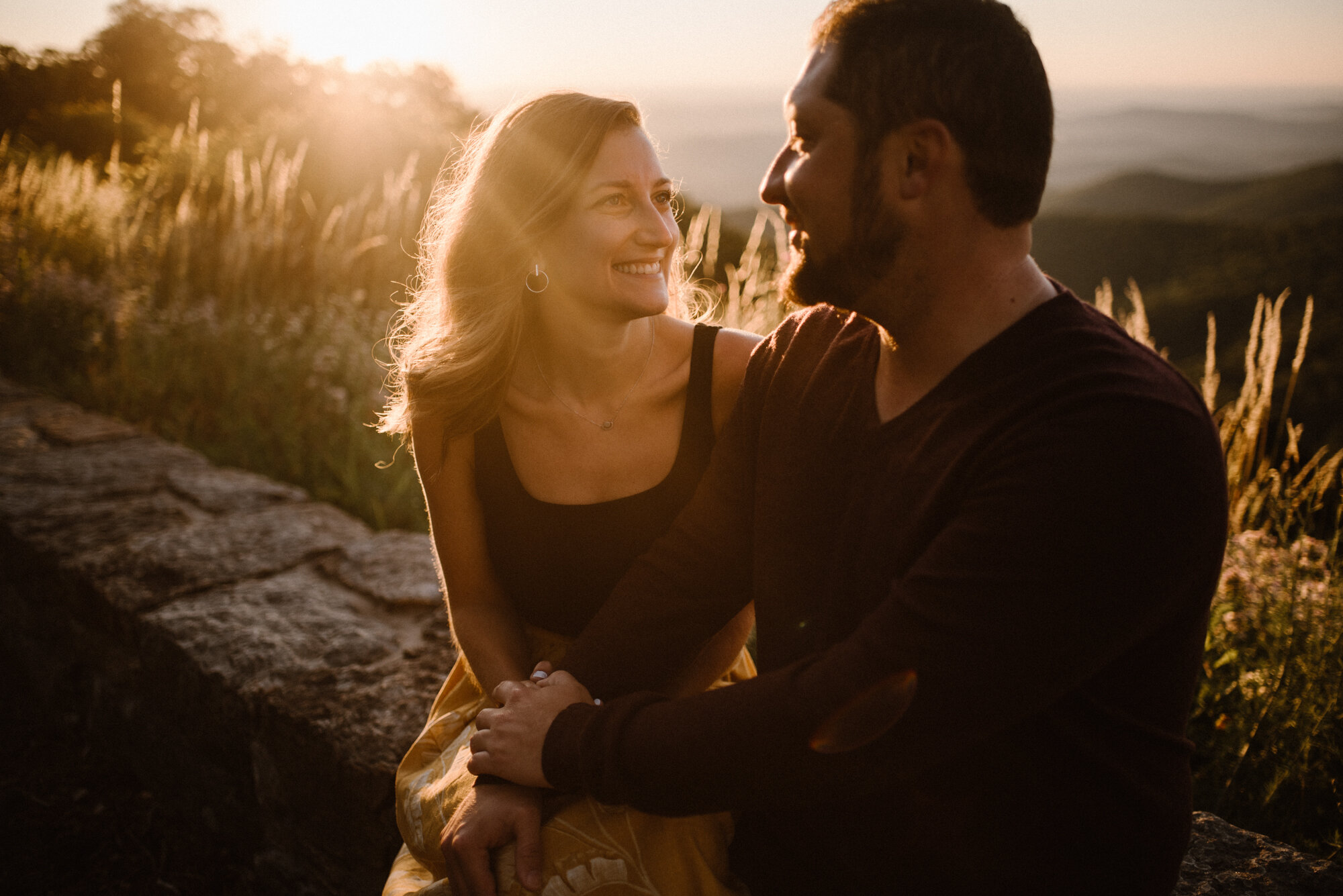 Shenandoah National Park Engagement Session - Sunrise Mountain Couple Photo Shoot - Blue Ridge Mountain Photo Shoot - Shenandoah National Park Photographer - White Sails Creative _16.jpg