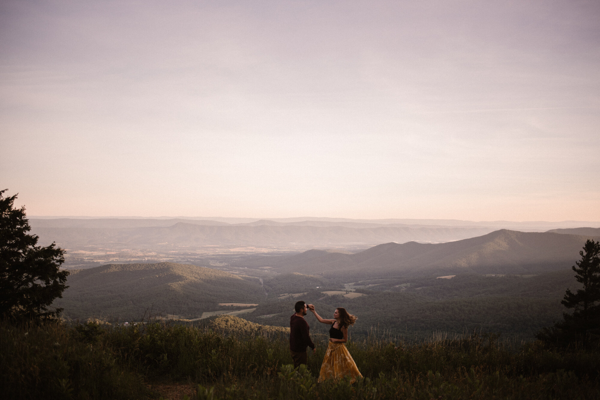 Shenandoah National Park Engagement Session - Sunrise Mountain Couple Photo Shoot - Blue Ridge Mountain Photo Shoot - Shenandoah National Park Photographer - White Sails Creative _17.jpg