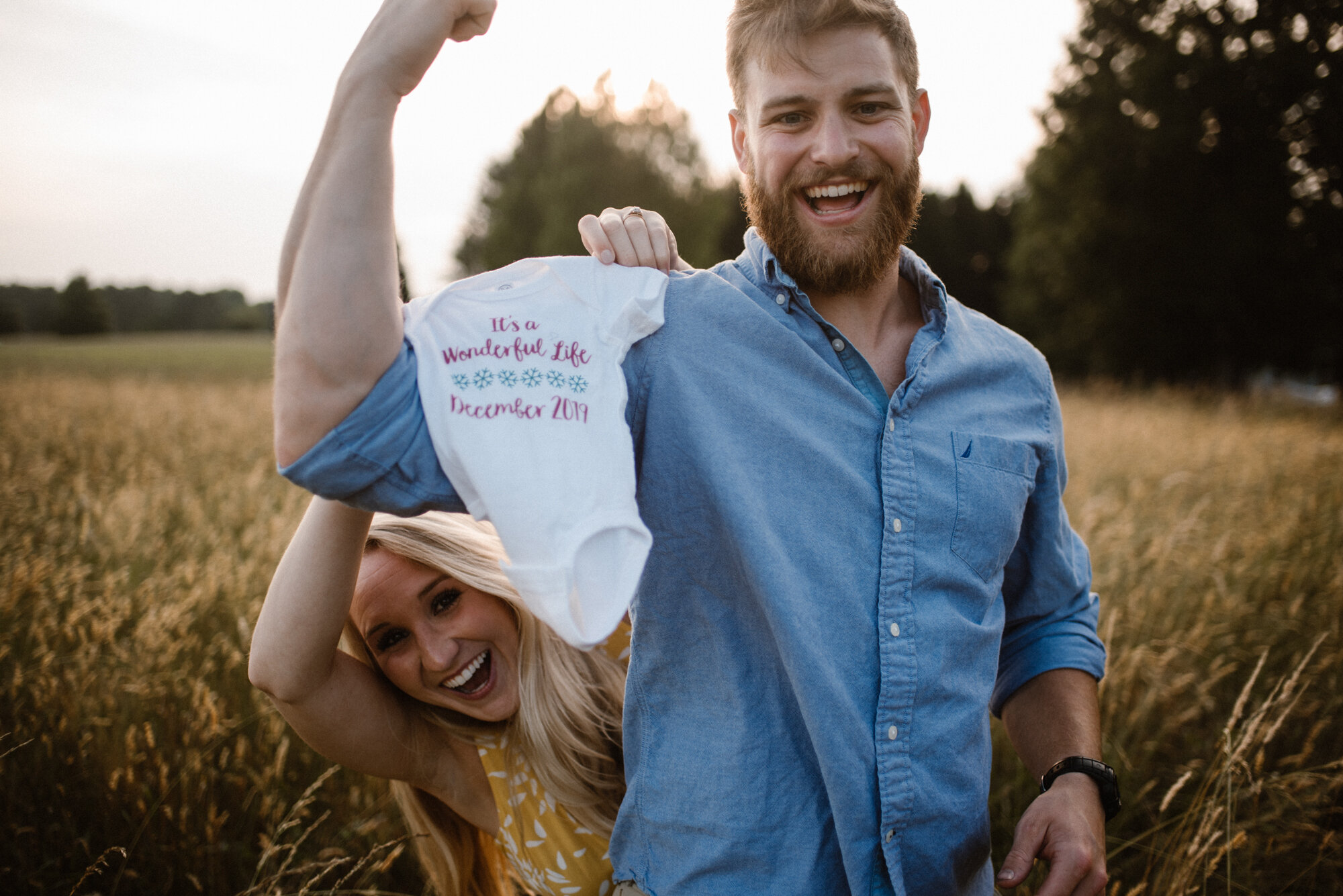 Suprise Baby Announcement Photo Shoot - Adventurous North Carolina Family Photographer - Golden Field Photoshoot - White Sails Creative Photography_14.jpg