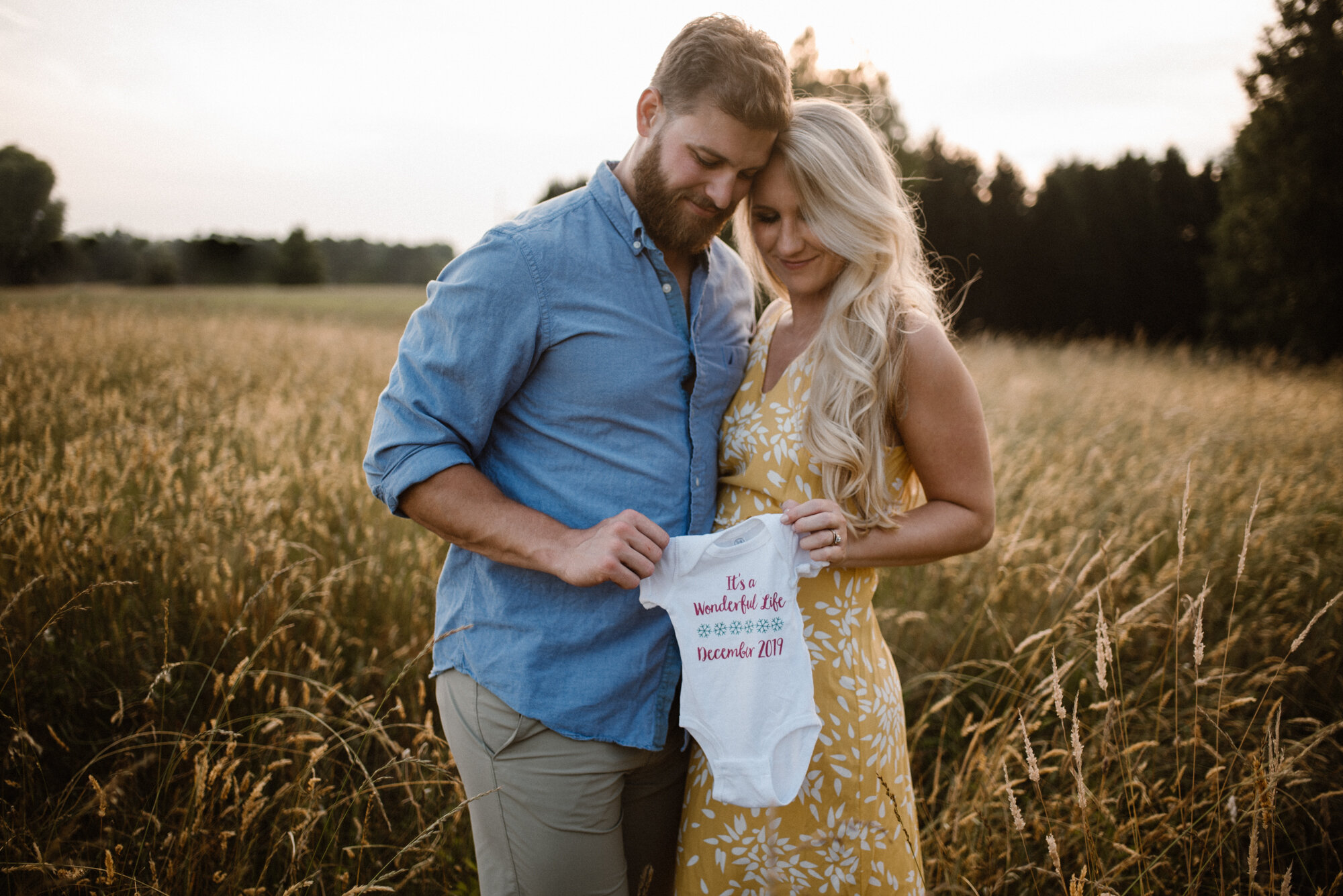 Suprise Baby Announcement Photo Shoot - Adventurous North Carolina Family Photographer - Golden Field Photoshoot - White Sails Creative Photography_15.jpg