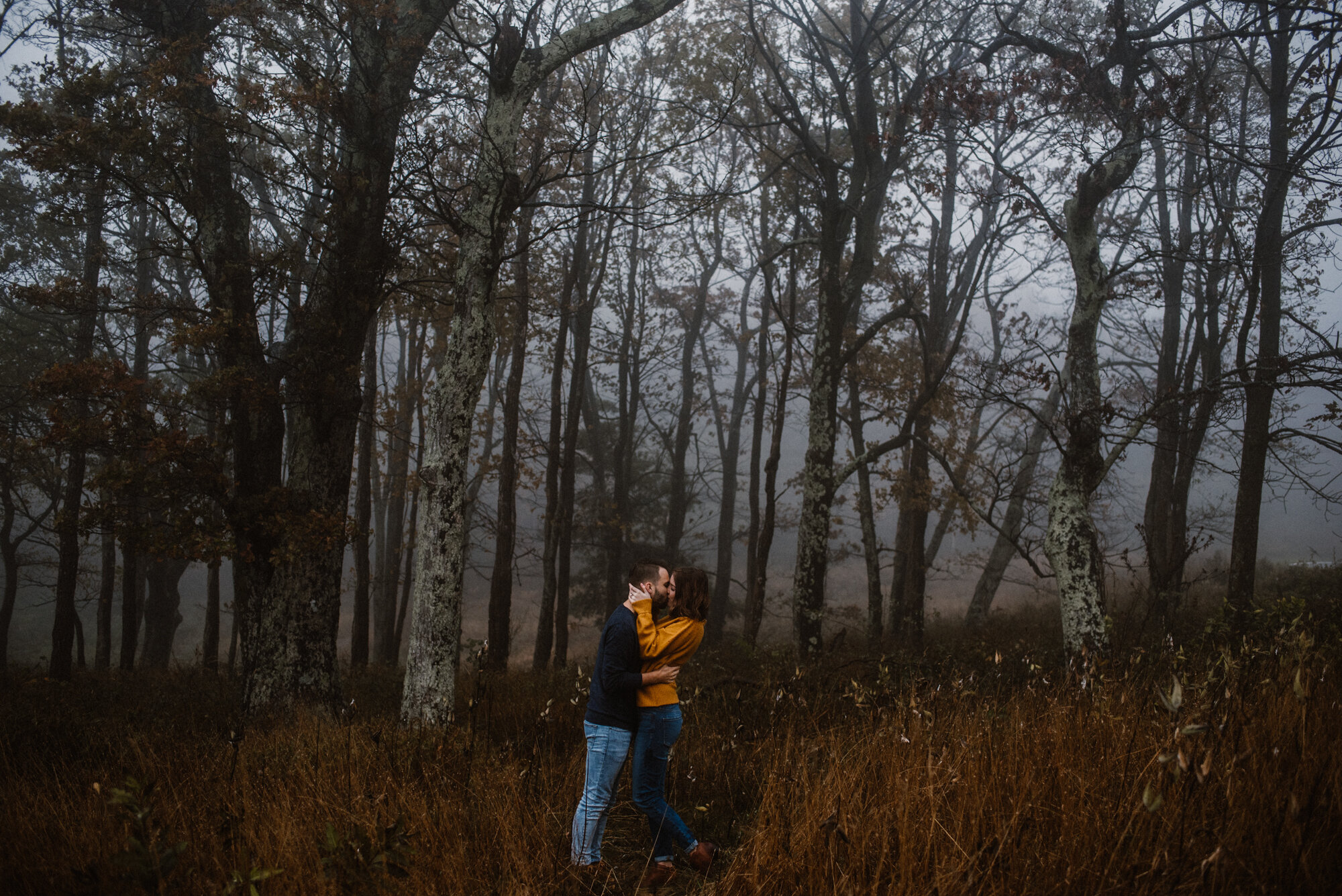 Rainy Engagement Session - Blue Ridge Mountain Engagement Session - Adventurous Engagement Session - Shenandoah National Park Elopement_19.jpg