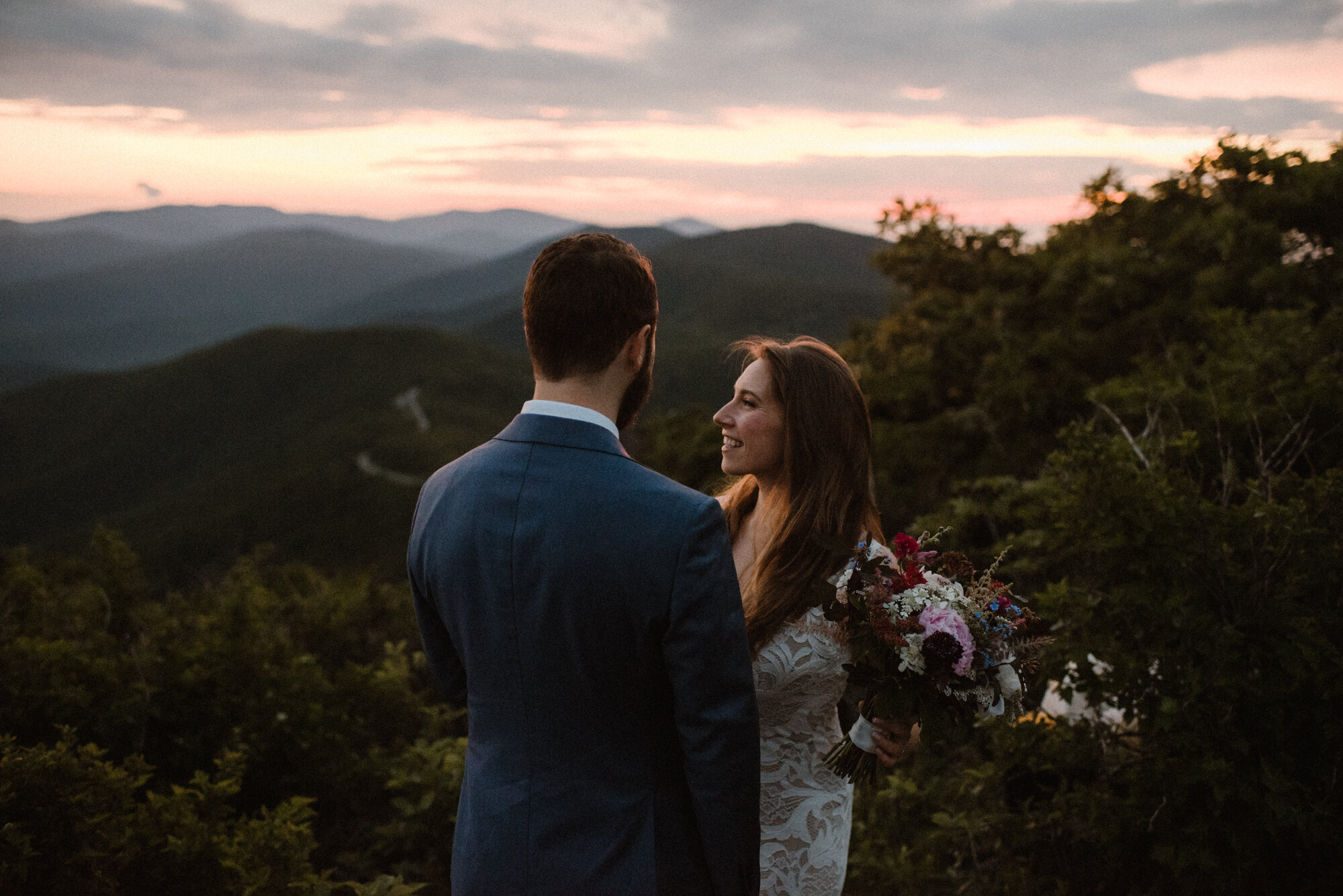 Anna and Daniel - Stonyman Summit Elopement - Shenandoah National Park Sunrise Elopement - Hiking Elopement in Virginia_93.jpg