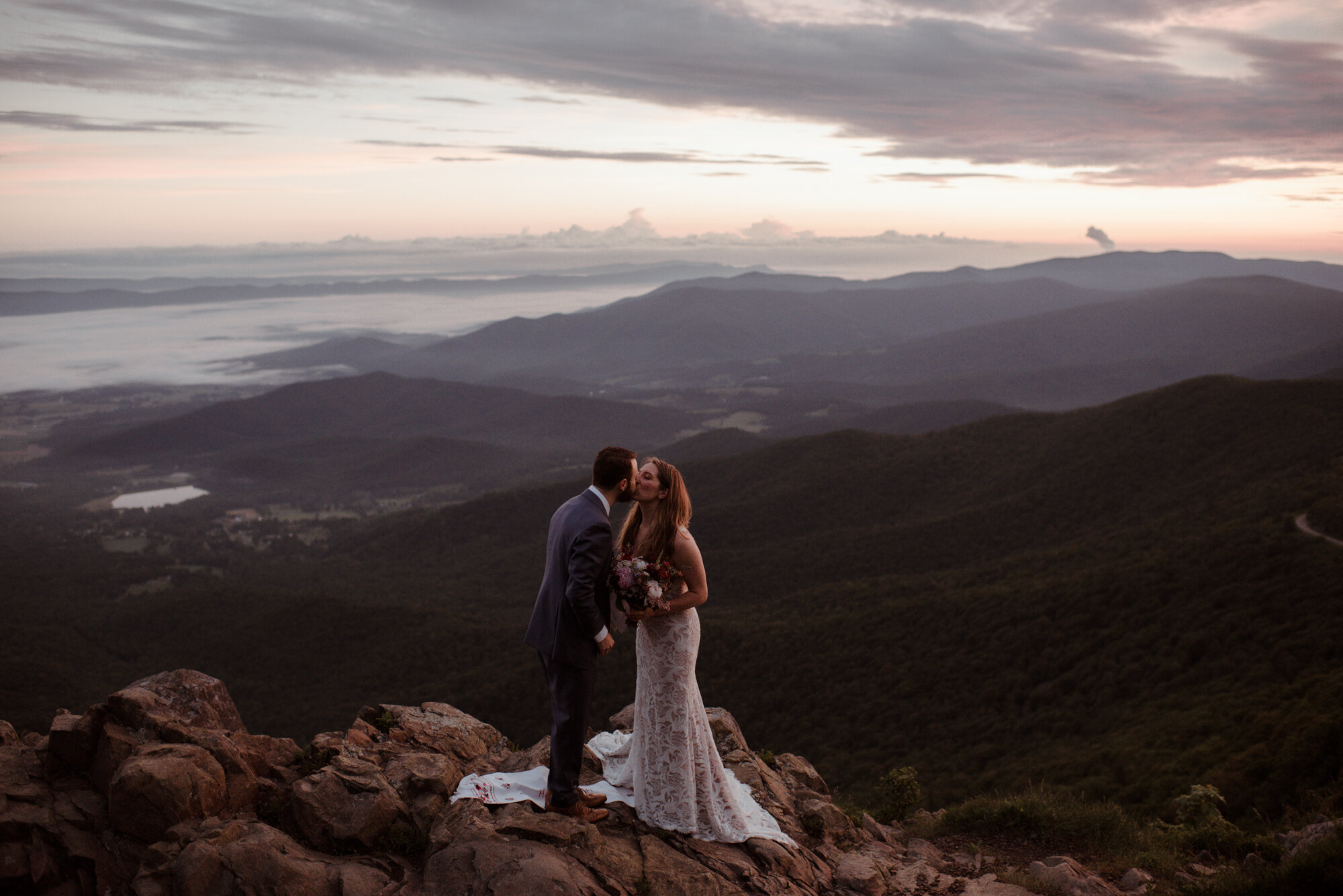 Anna and Daniel - Stonyman Summit Elopement - Shenandoah National Park Sunrise Elopement - Hiking Elopement in Virginia_3.jpg