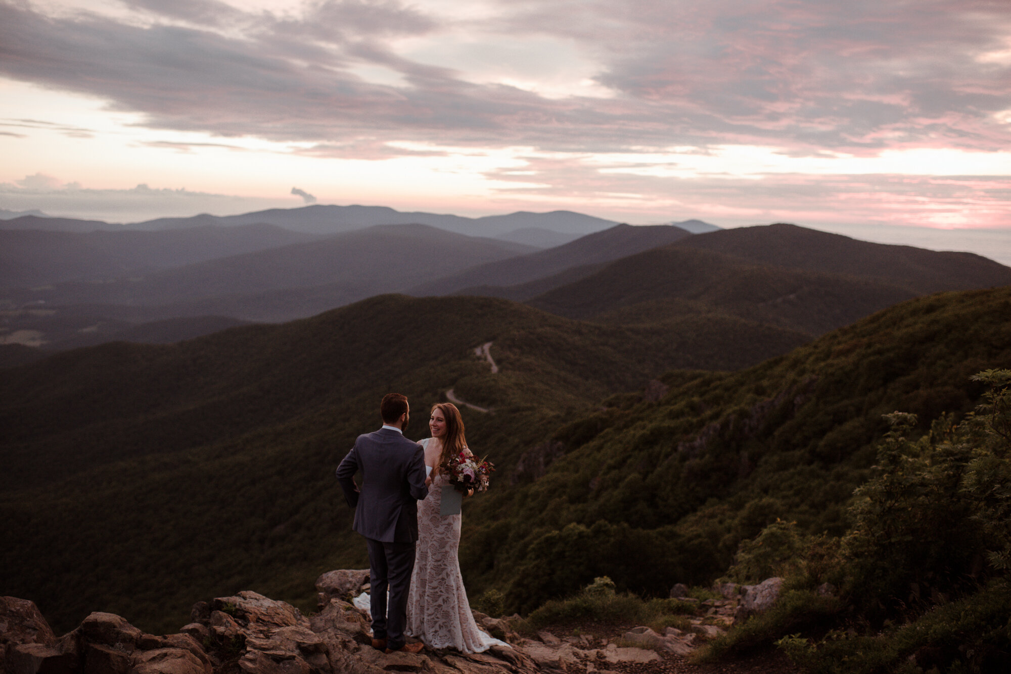 Anna and Daniel - Stonyman Summit Elopement - Shenandoah National Park Sunrise Elopement - Hiking Elopement in Virginia_5.jpg