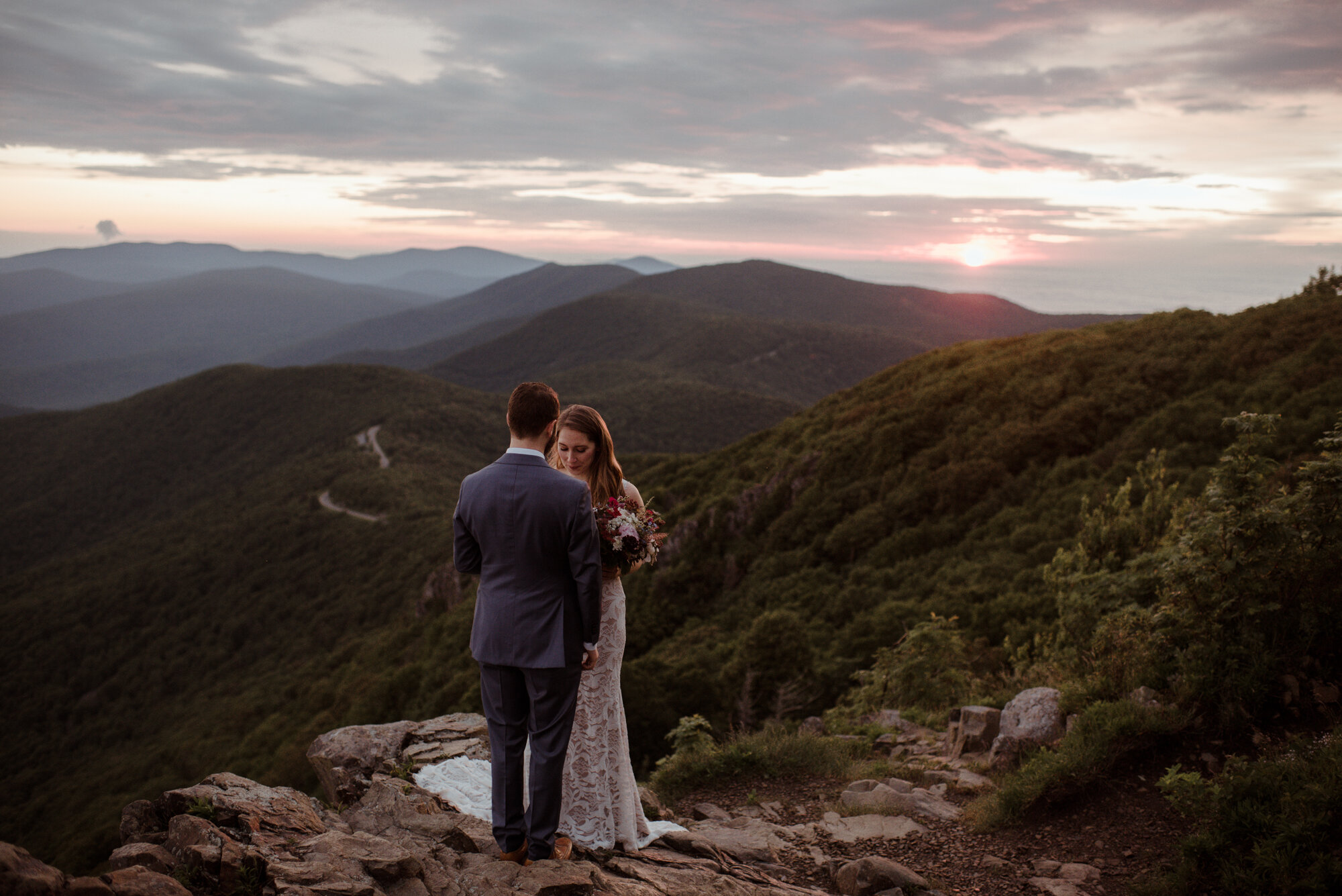 Anna and Daniel - Stonyman Summit Elopement - Shenandoah National Park Sunrise Elopement - Hiking Elopement in Virginia_11.jpg