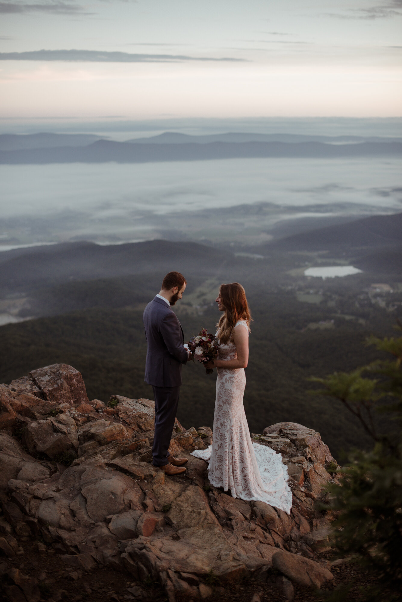 Anna and Daniel - Stonyman Summit Elopement - Shenandoah National Park Sunrise Elopement - Hiking Elopement in Virginia_18.jpg