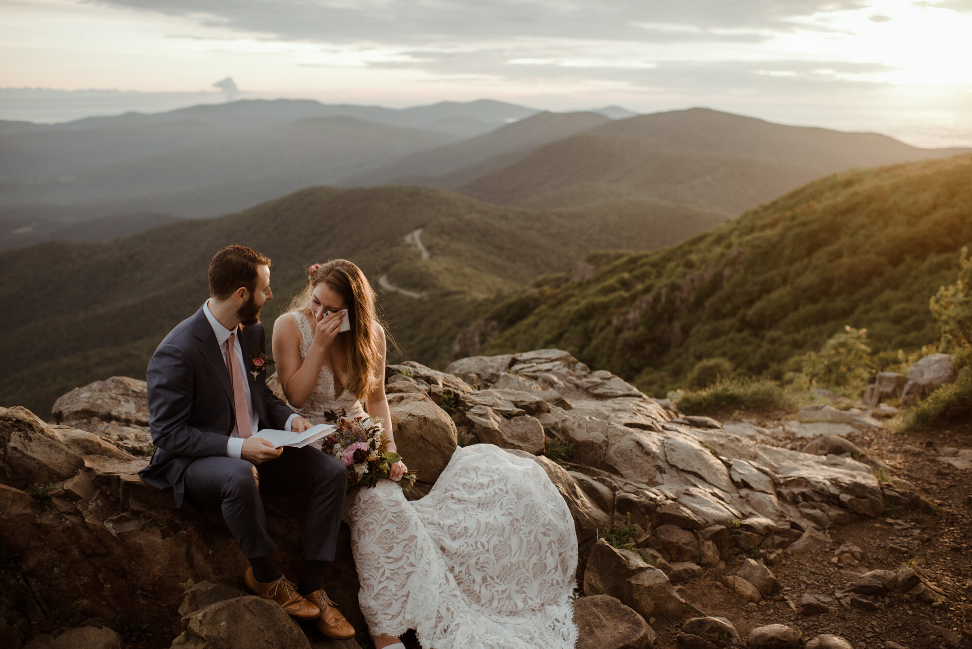 Anna and Daniel - Stonyman Summit Elopement - Shenandoah National Park Sunrise Elopement - Hiking Elopement in Virginia_47.jpg