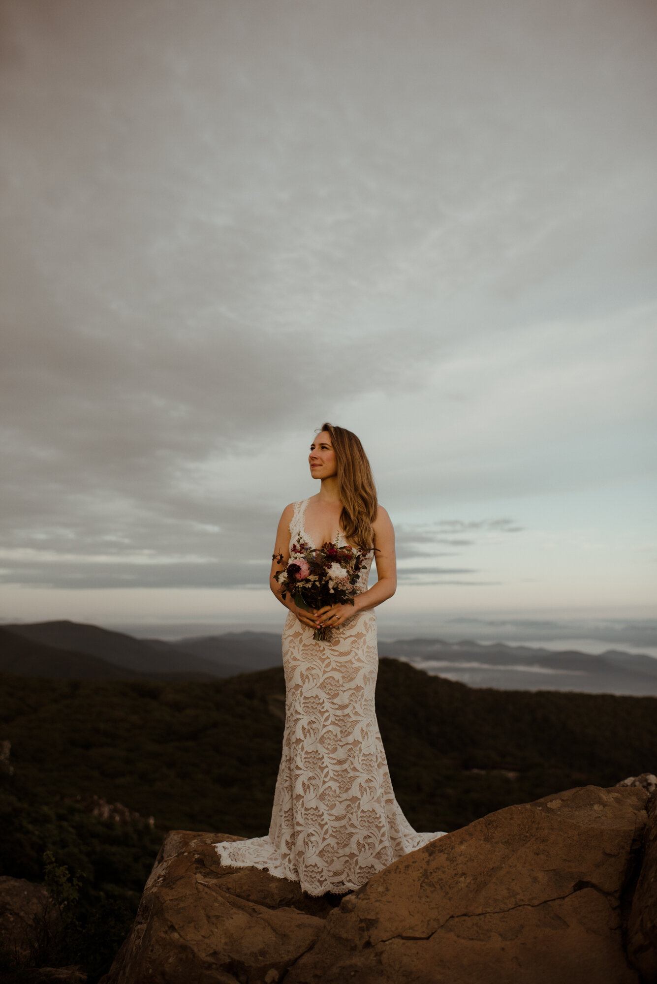 Anna and Daniel - Stonyman Summit Elopement - Shenandoah National Park Sunrise Elopement - Hiking Elopement in Virginia_64.jpg