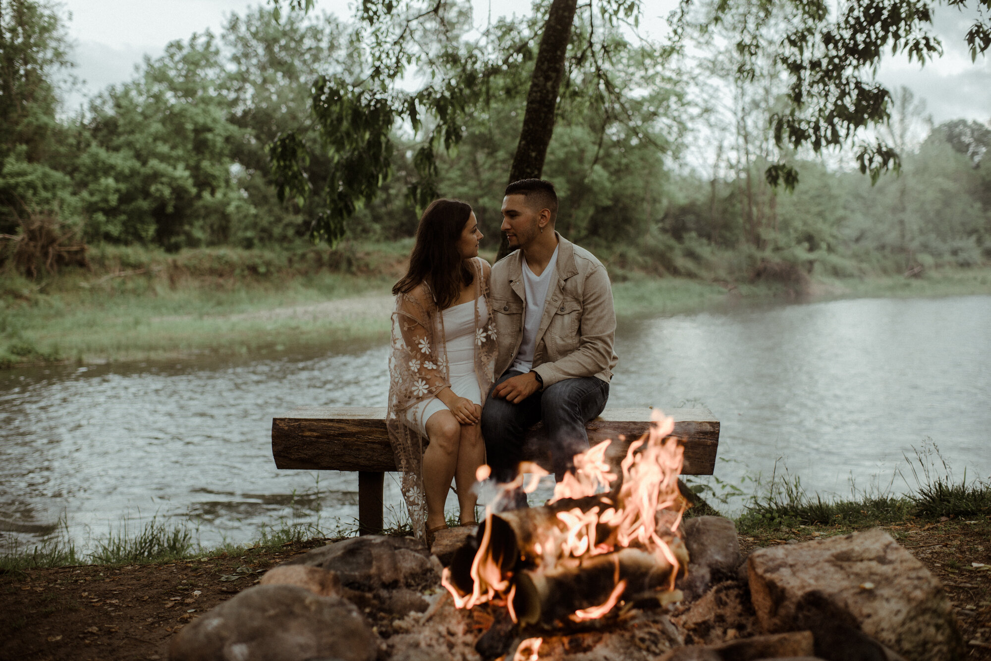 Antonia and Joey - Shenandoah River Engagement Session - Cabin and Bonfire Engagement Session - Blue Ridge Mountain Engagement_7.jpg