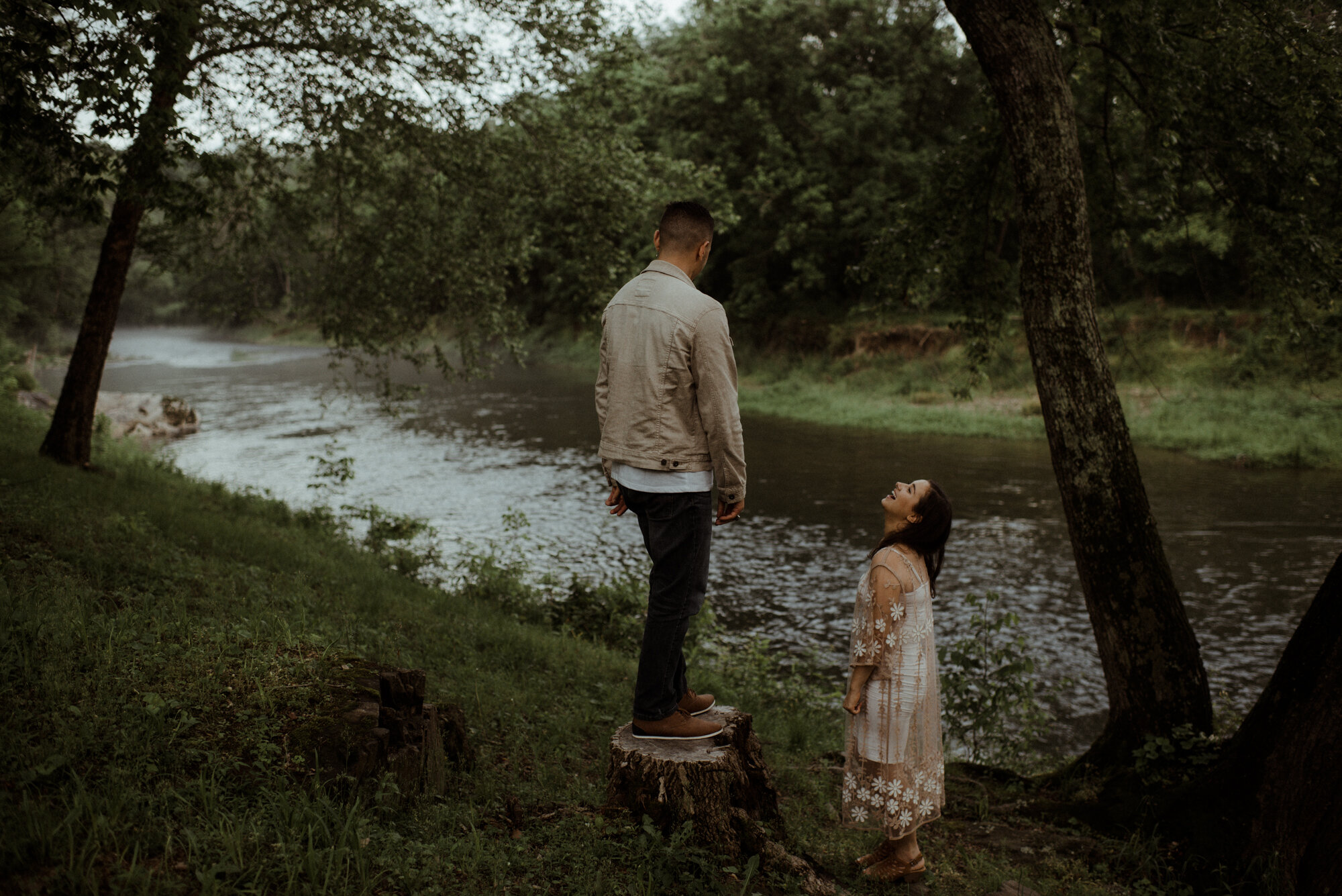 Antonia and Joey - Shenandoah River Engagement Session - Cabin and Bonfire Engagement Session - Blue Ridge Mountain Engagement_15.jpg
