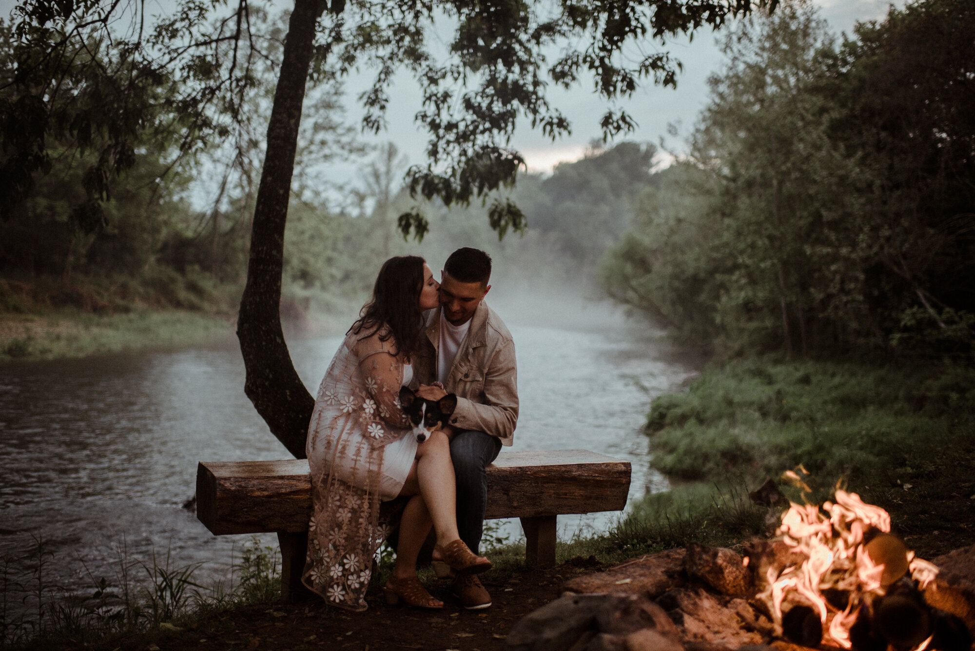 Antonia and Joey - Shenandoah River Engagement Session - Cabin and Bonfire Engagement Session - Blue Ridge Mountain Engagement_24.jpg