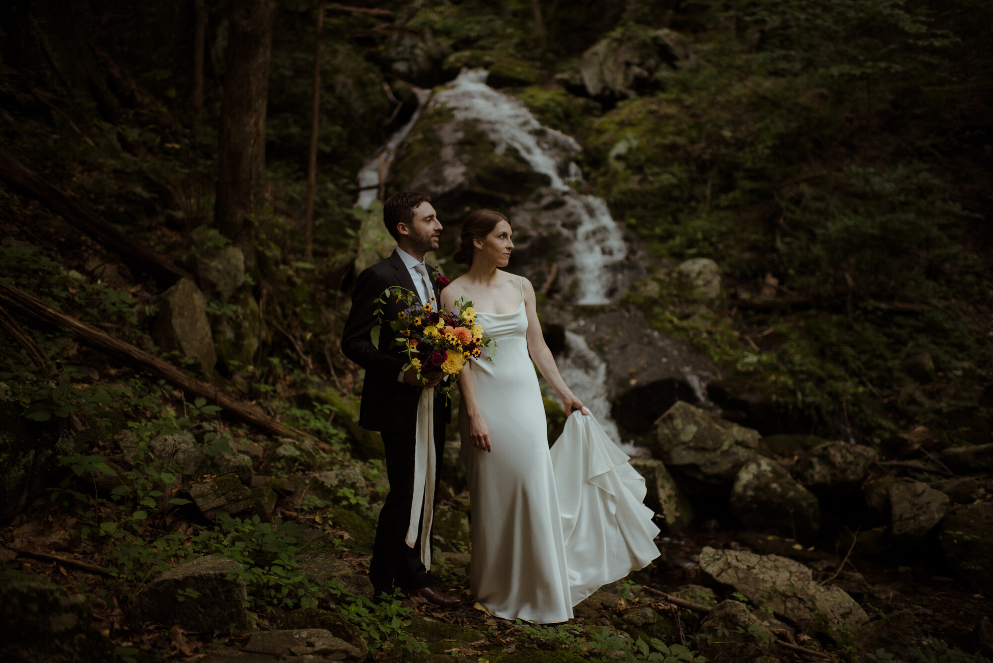 Shenandoah National Park Elopement - Cabin Wedding in Virginia - Blue Ridge Mountain Elopement - White Sails Creative - Adventure Wedding Photography - Waterfall Elopement_27.jpg