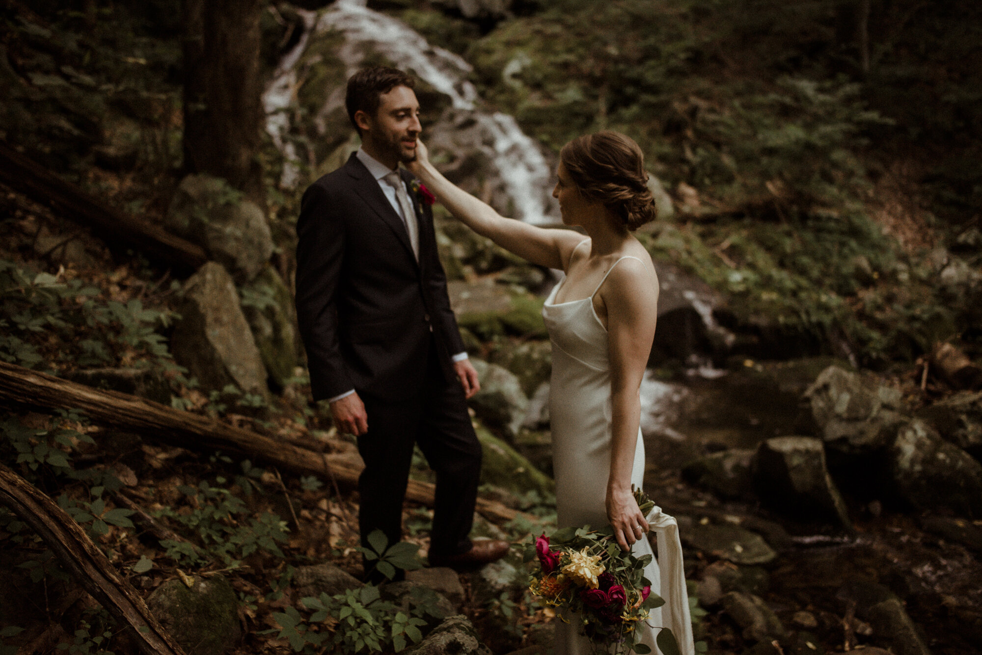 Shenandoah National Park Elopement - Cabin Wedding in Virginia - Blue Ridge Mountain Elopement - White Sails Creative - Adventure Wedding Photography - Waterfall Elopement_31.jpg