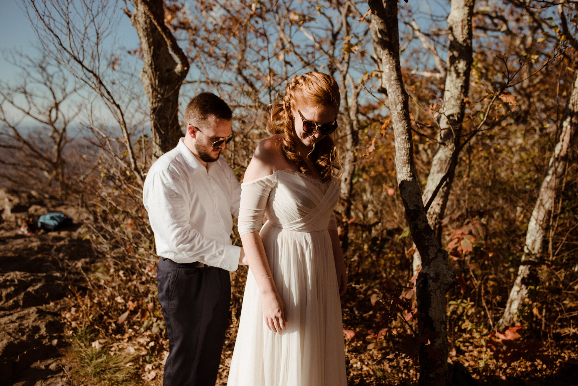 Emily and Ryan - Mountain Top Elopement - Shenandoah National Park - Blue Ridge Mountains Couple Photo Shoot in the Fall - White Sails Creative_11.jpg