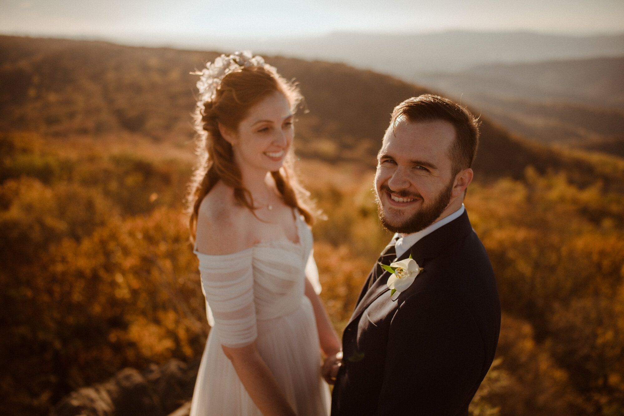 Emily and Ryan - Mountain Top Elopement - Shenandoah National Park - Blue Ridge Mountains Couple Photo Shoot in the Fall - White Sails Creative_35.jpg