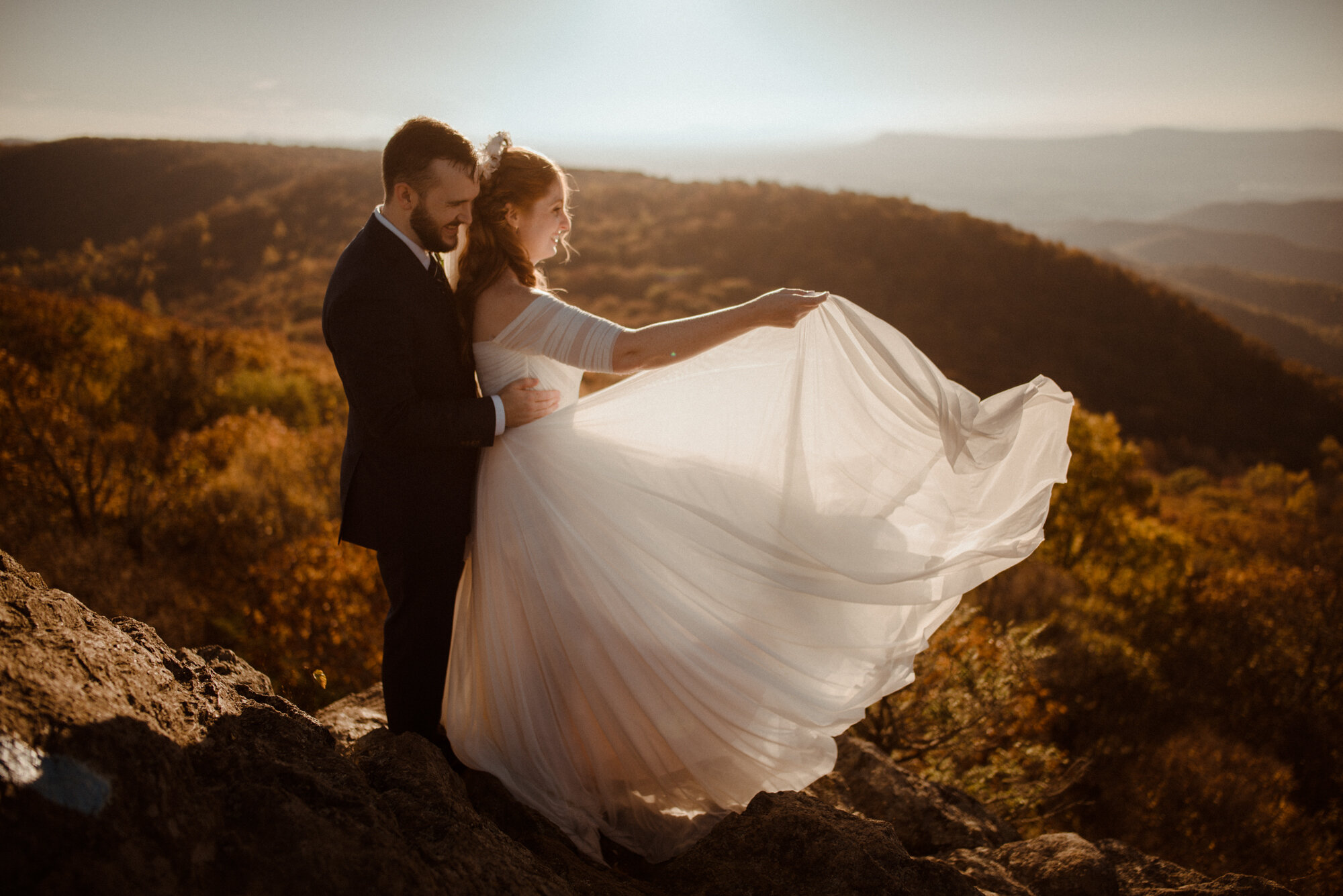 Emily and Ryan - Mountain Top Elopement - Shenandoah National Park - Blue Ridge Mountains Couple Photo Shoot in the Fall - White Sails Creative_36.jpg