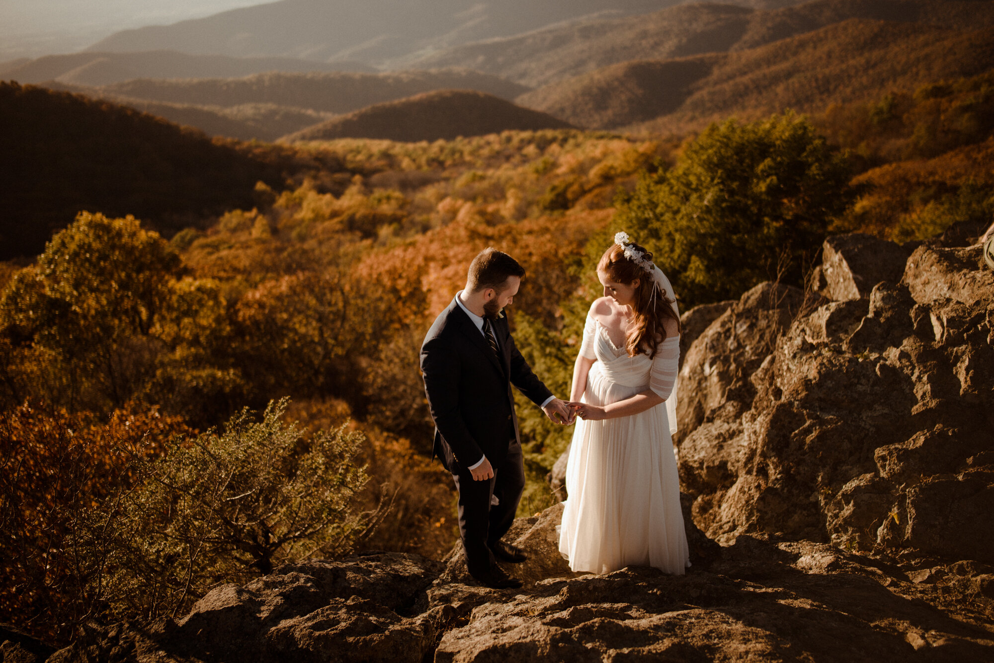 Emily and Ryan - Mountain Top Elopement - Shenandoah National Park - Blue Ridge Mountains Couple Photo Shoot in the Fall - White Sails Creative_39.jpg