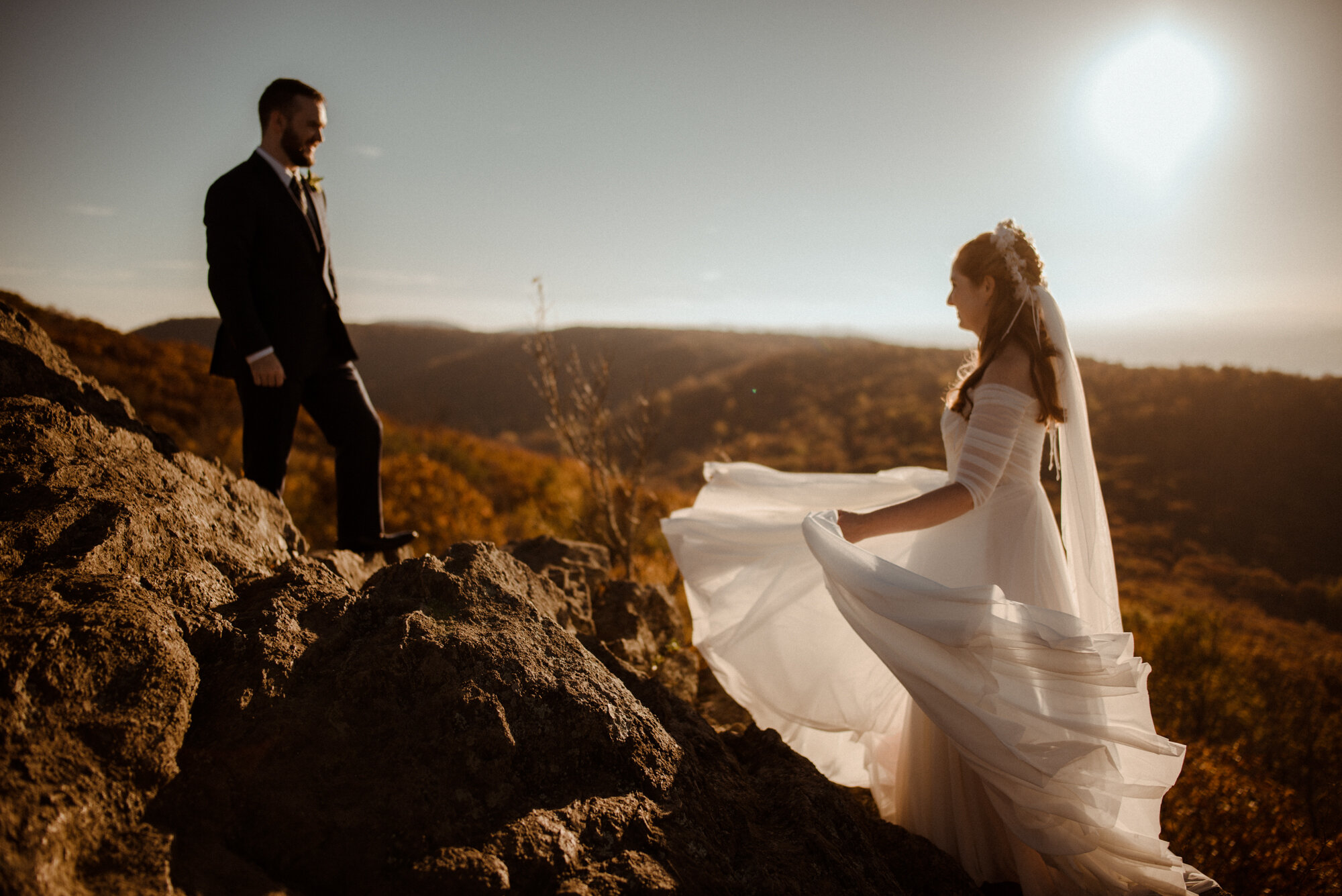 Emily and Ryan - Mountain Top Elopement - Shenandoah National Park - Blue Ridge Mountains Couple Photo Shoot in the Fall - White Sails Creative_45.jpg