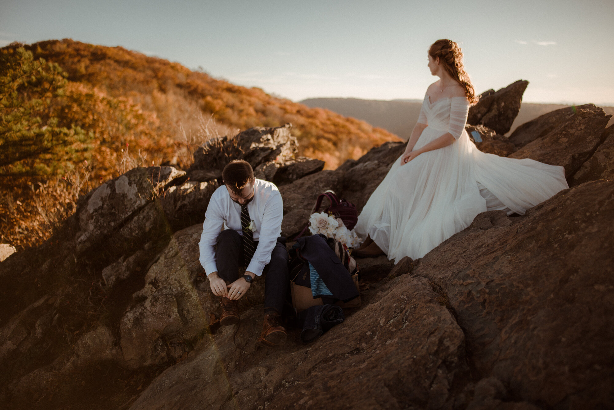 Emily and Ryan - Mountain Top Elopement - Shenandoah National Park - Blue Ridge Mountains Couple Photo Shoot in the Fall - White Sails Creative_49.jpg