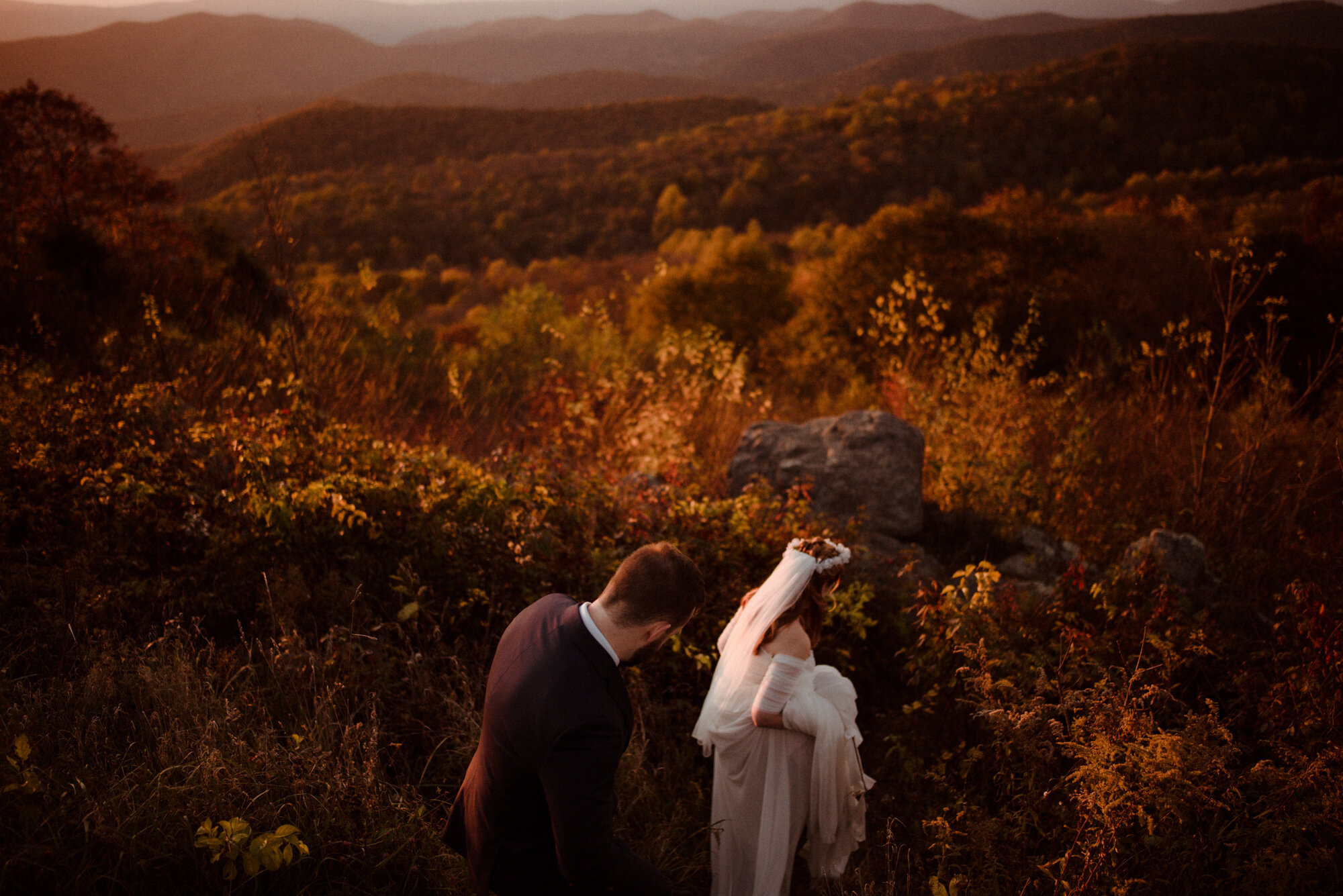 Emily and Ryan - Mountain Top Elopement - Shenandoah National Park - Blue Ridge Mountains Couple Photo Shoot in the Fall - White Sails Creative_60.jpg