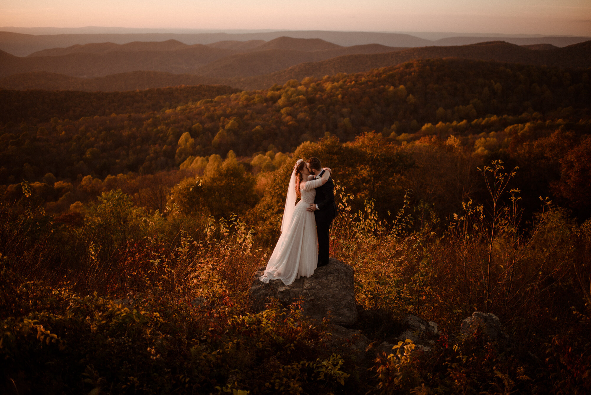 Emily and Ryan - Mountain Top Elopement - Shenandoah National Park - Blue Ridge Mountains Couple Photo Shoot in the Fall - White Sails Creative_65.jpg