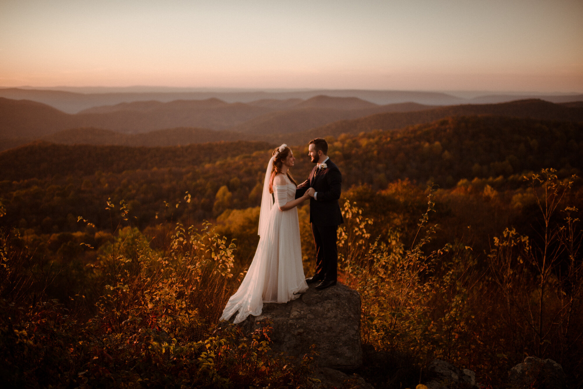 Emily and Ryan - Mountain Top Elopement - Shenandoah National Park - Blue Ridge Mountains Couple Photo Shoot in the Fall - White Sails Creative_67.jpg
