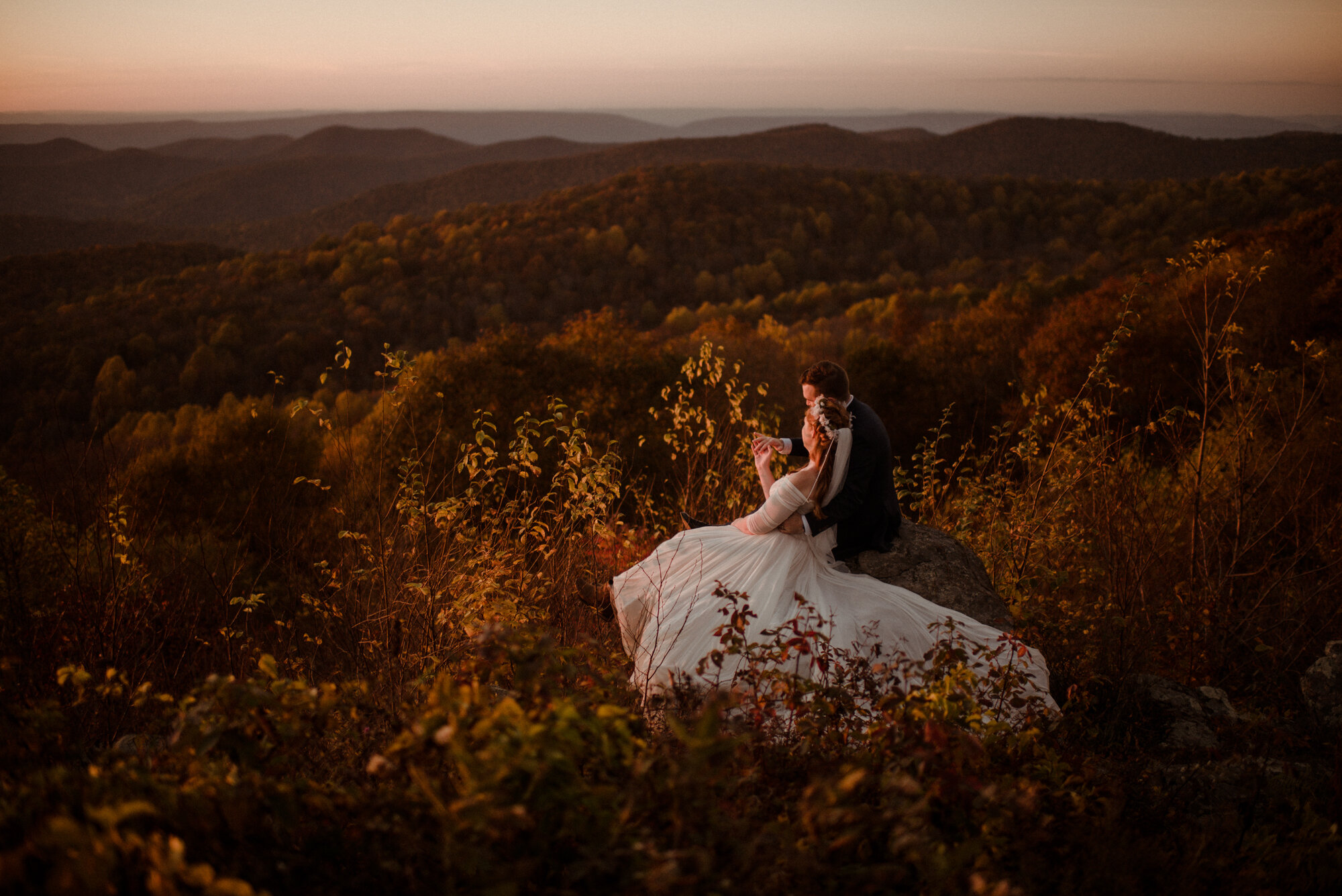 Emily and Ryan - Mountain Top Elopement - Shenandoah National Park - Blue Ridge Mountains Couple Photo Shoot in the Fall - White Sails Creative_71.jpg