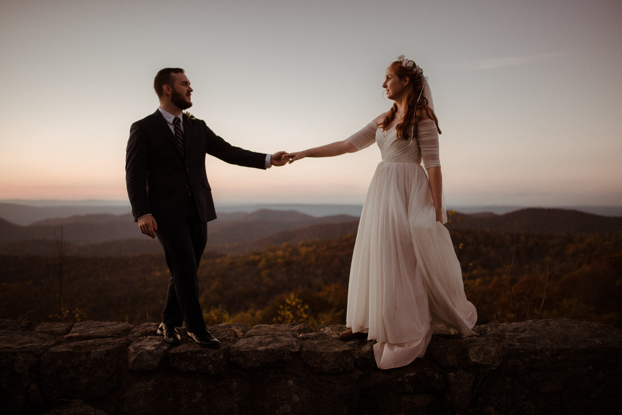 Emily and Ryan - Mountain Top Elopement - Shenandoah National Park - Blue Ridge Mountains Couple Photo Shoot in the Fall - White Sails Creative_80.jpg