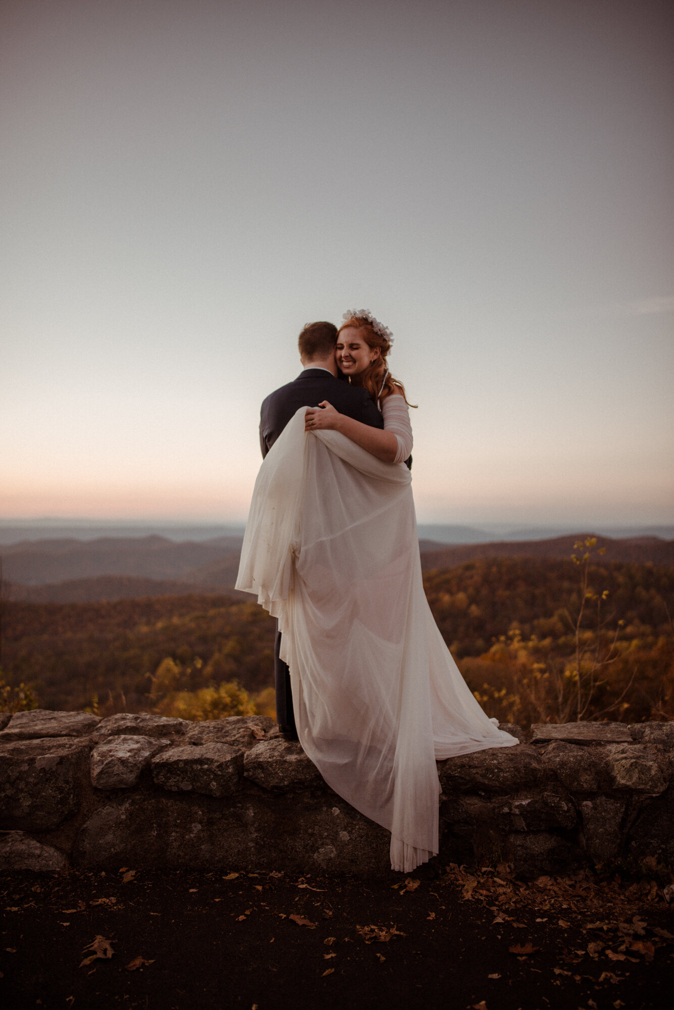 Emily and Ryan - Mountain Top Elopement - Shenandoah National Park - Blue Ridge Mountains Couple Photo Shoot in the Fall - White Sails Creative_82.jpg