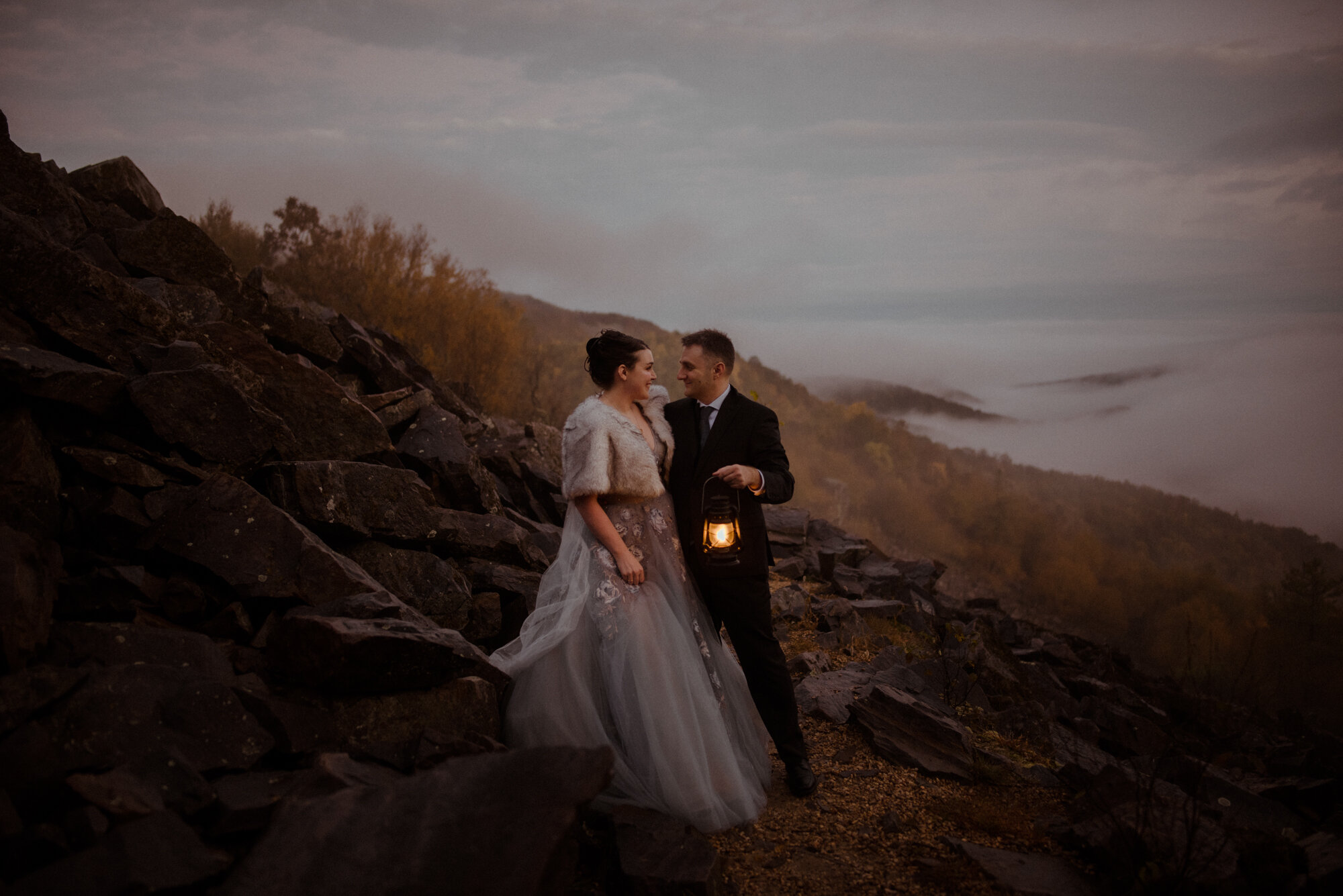 Wedding Ceremony in Shenandoah National Park - Black Rock Hike Elopement - Blue Ridge Parkway Wedding in the Fall - White Sails Creative_1.jpg
