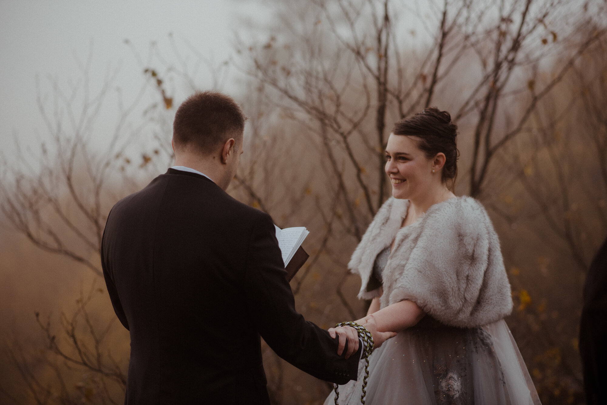 Wedding Ceremony in Shenandoah National Park - Black Rock Hike Elopement - Blue Ridge Parkway Wedding in the Fall - White Sails Creative_7.jpg