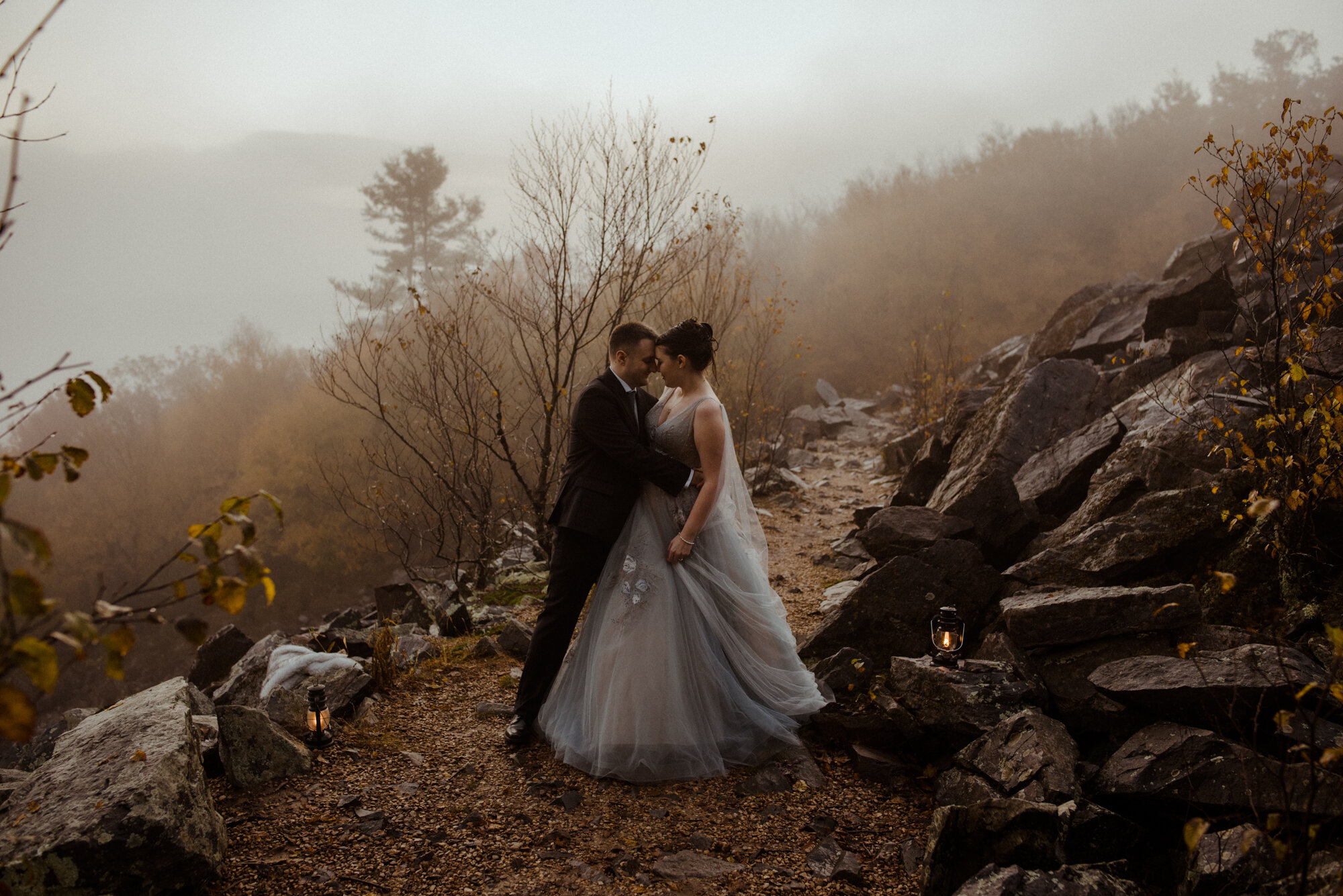 Wedding Ceremony in Shenandoah National Park - Black Rock Hike Elopement - Blue Ridge Parkway Wedding in the Fall - White Sails Creative_11.jpg