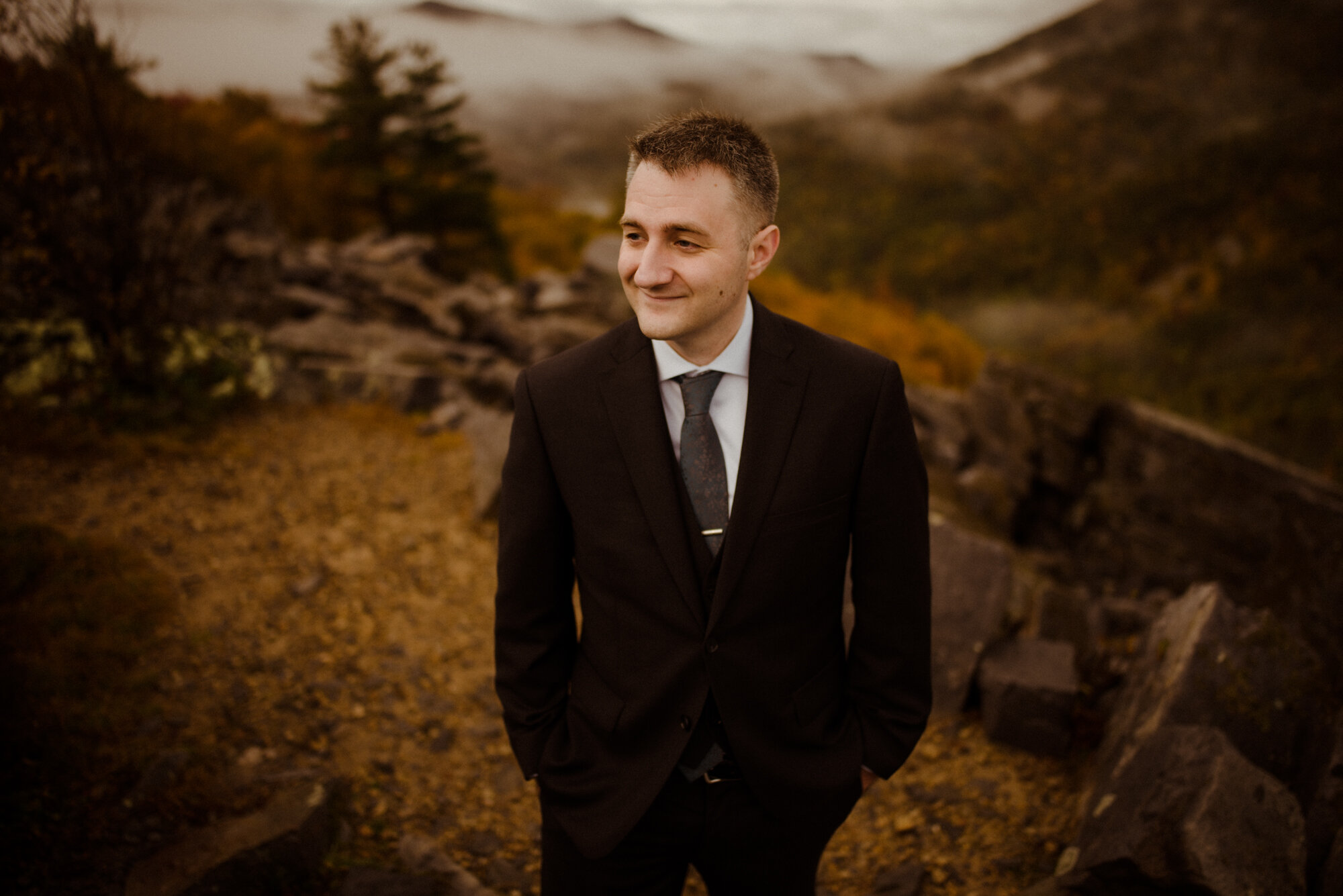 Wedding Ceremony in Shenandoah National Park - Black Rock Hike Elopement - Blue Ridge Parkway Wedding in the Fall - White Sails Creative_33.jpg