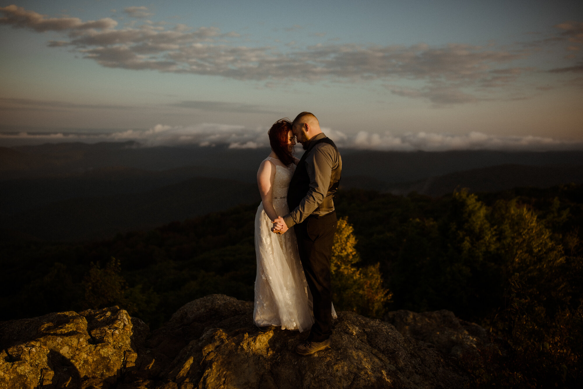 Sunrise hiking elopement - Foggy hiking elopement - virginia waterfall elopement - shenandoah national park elopement - white sails creative_54.jpg