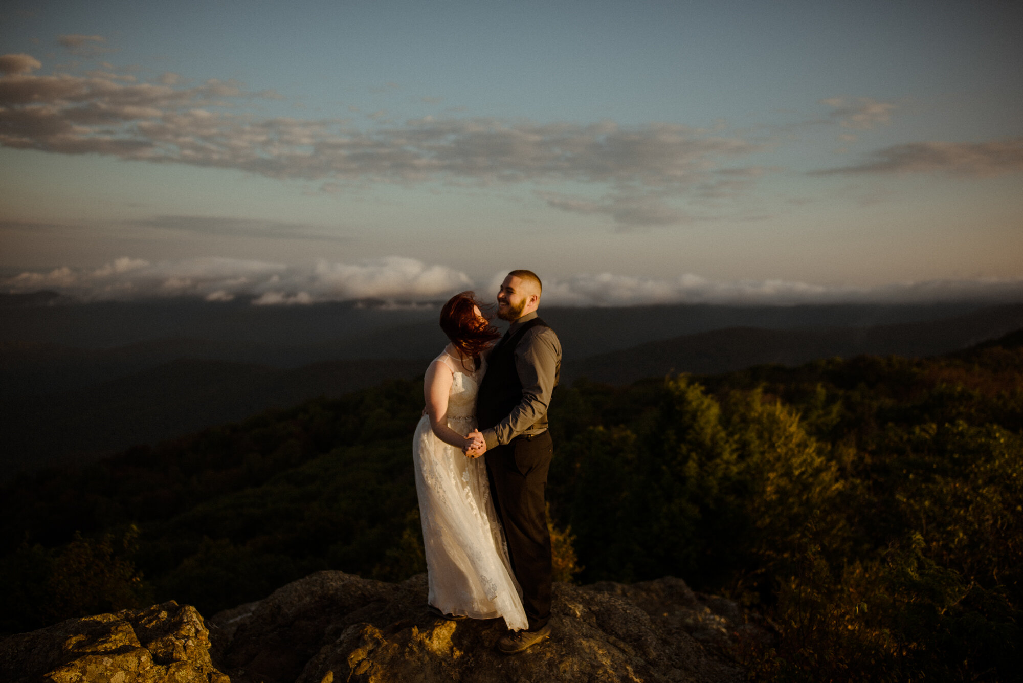 Sunrise hiking elopement - Foggy hiking elopement - virginia waterfall elopement - shenandoah national park elopement - white sails creative_55.jpg