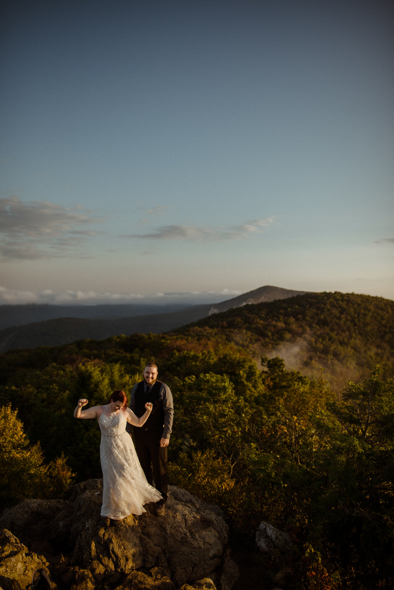 Sunrise hiking elopement - Foggy hiking elopement - virginia waterfall elopement - shenandoah national park elopement - white sails creative_59.jpg