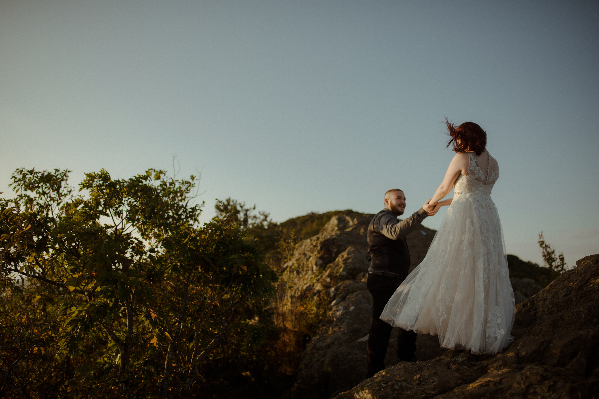 Sunrise hiking elopement - Foggy hiking elopement - virginia waterfall elopement - shenandoah national park elopement - white sails creative_60.jpg